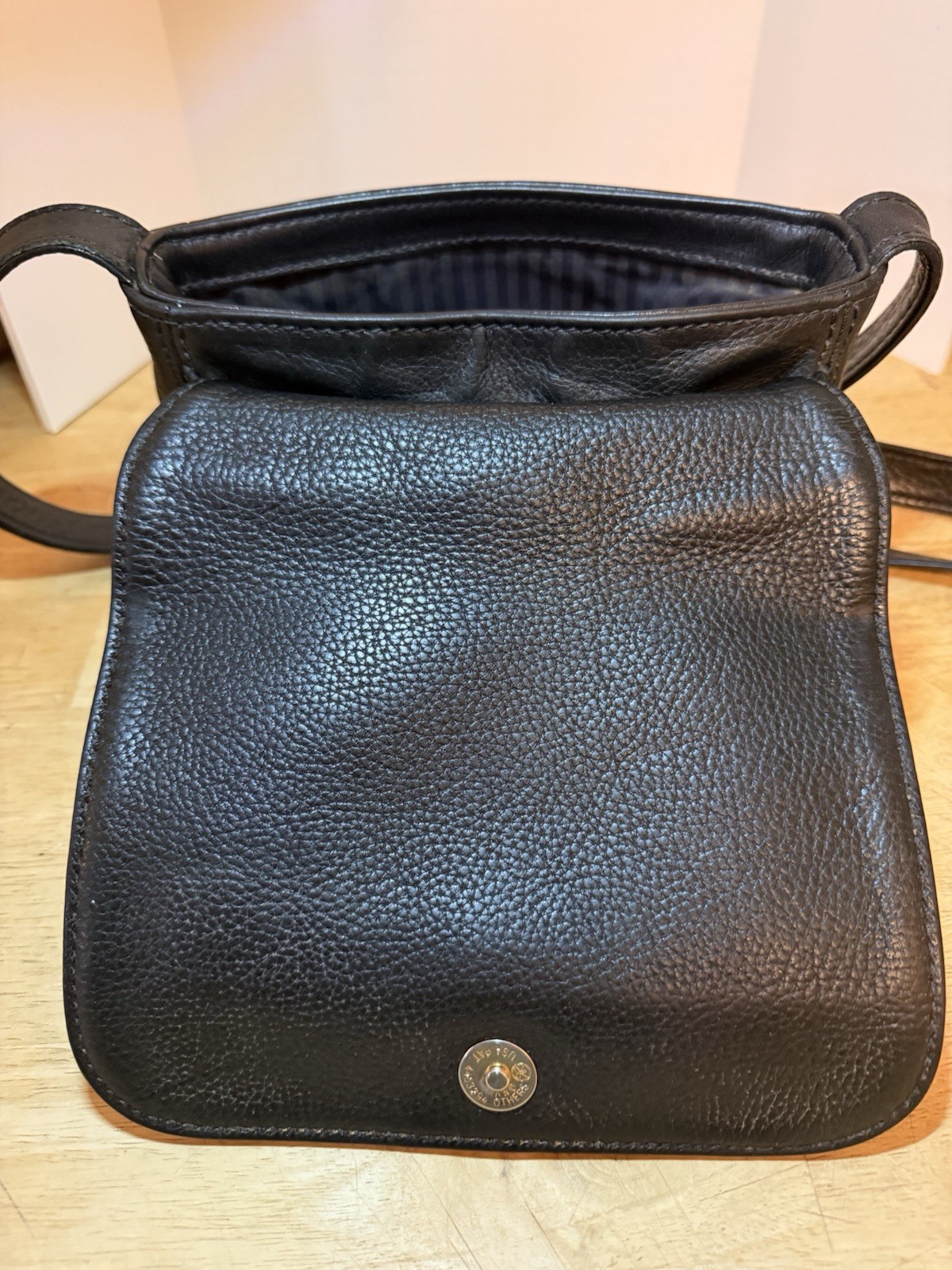 Coach 1997 Vintage G7M-4929 Sonoma Small Full Flap Black USA Full Grain Cowhide