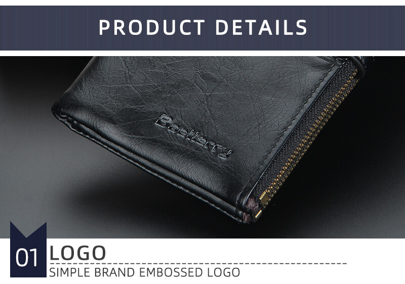 Men’s Long Wallet with Chain Leather RFID Blocking Biker Trucker Bifold Zipper