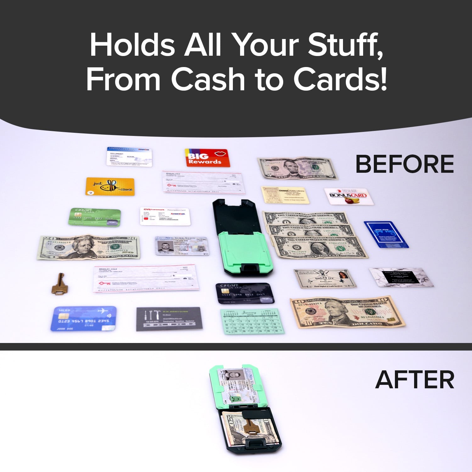 Slim Mint Wallet 2 Pack, Ultra-Thin RFID-Blocking, AS-SEEN-ON-TV, ID Theft