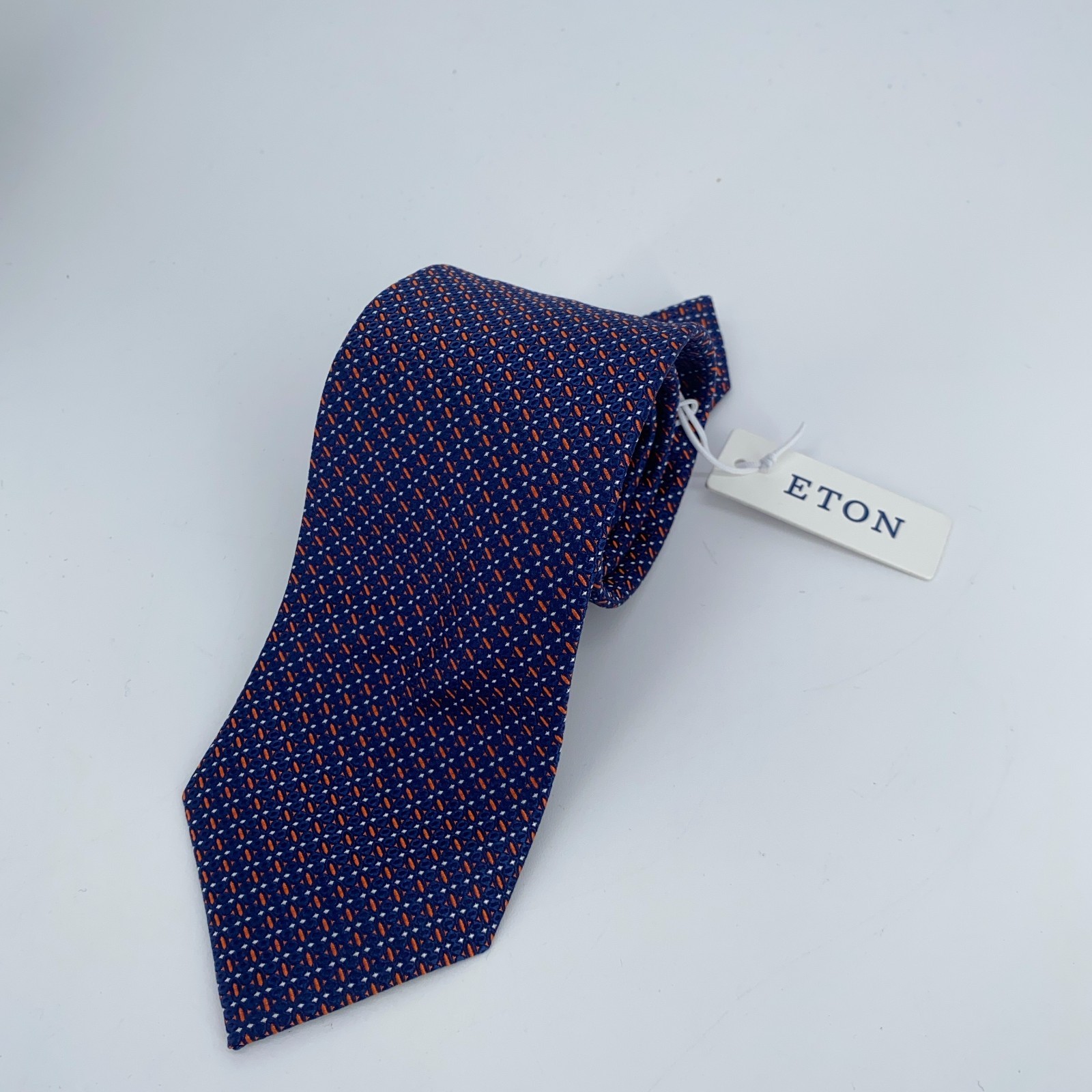 Eton Tie Mens One Size Multi Patterned Silk Classic Fit Necktie England Made NWT
