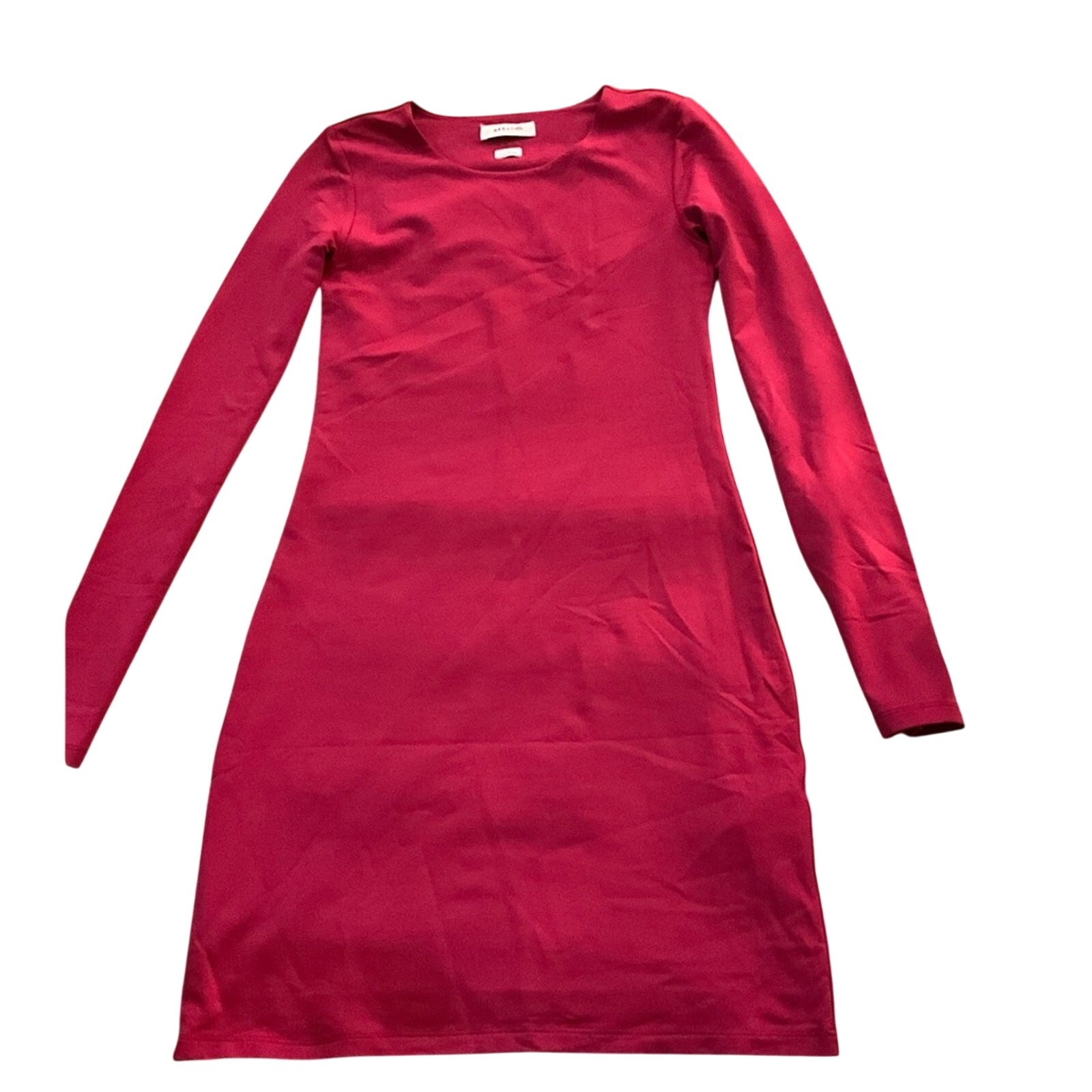 Babaton Aritzia Long Sleeve Bodycon Mini Dress Magenta Size M NWOT SS26
