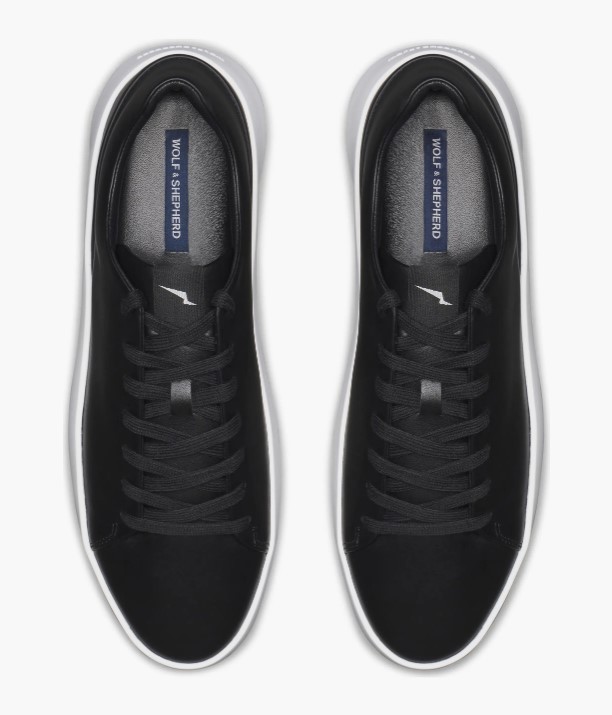 Wolf & Shepherd Cruse Low Top Sneaker (Men) 9M, BLACK / BRILLIANT WHITE