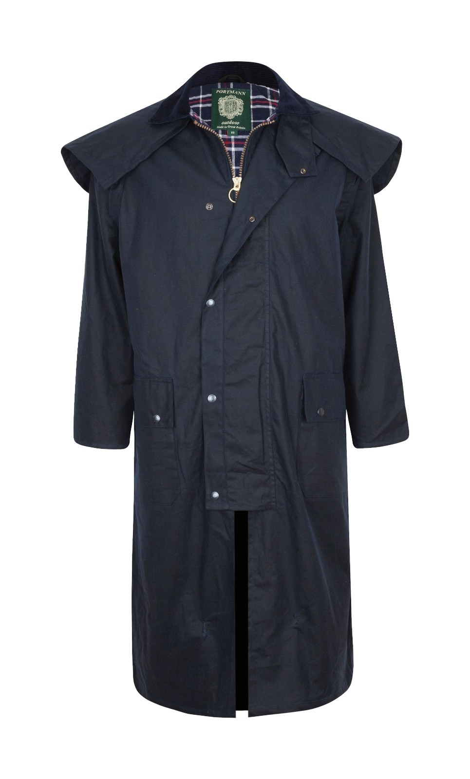 Portmann Mens & Ladies Stockman Long Cape Full Length Wax Jacket Coat & Hood