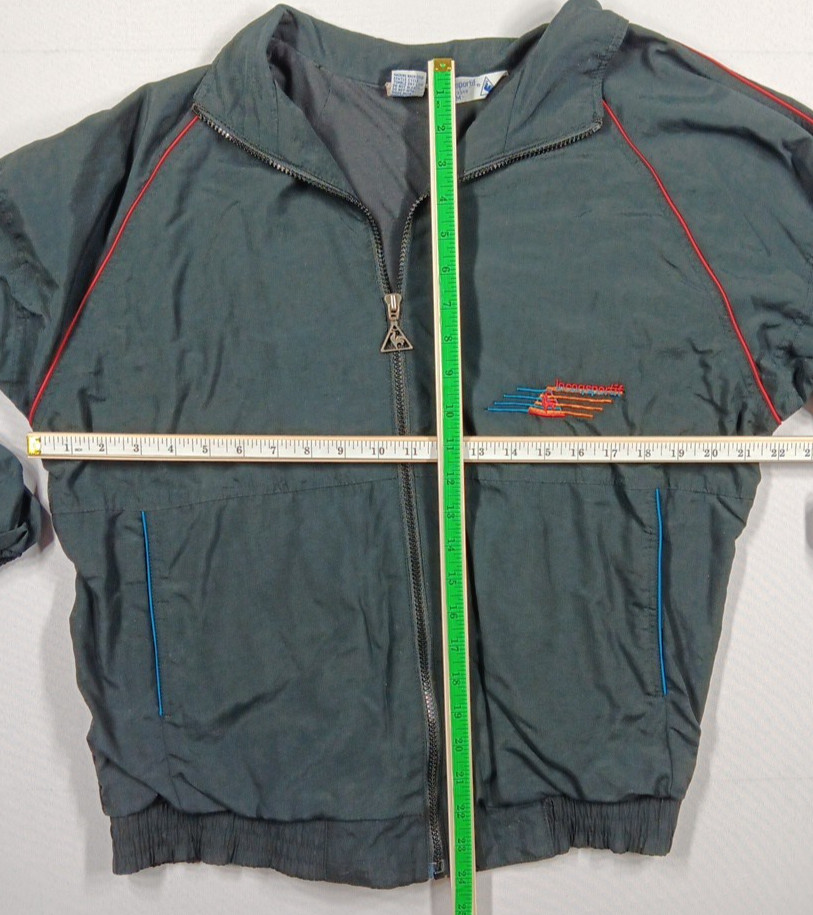 Le coq sportif Vintage Lined Jacket Men’s Med. Full Zip Sport Windbreaker