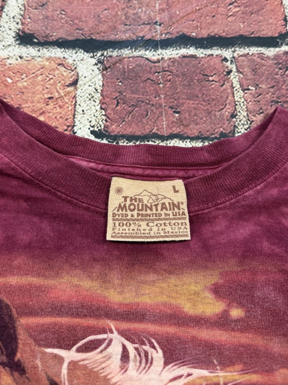 The Mountain Horse T-Shirt Men’s Large Y2K Nature Art Tie Dye 2007 Kim McElroy