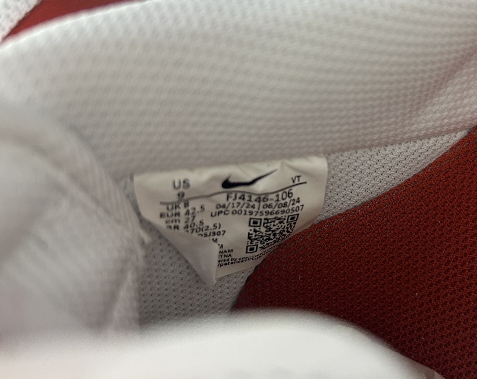 [TARIFF-FREE] Nike Air Force 1 Low Dragon Red Men Sz 9-11-11.5-13 Wht FJ4146-106