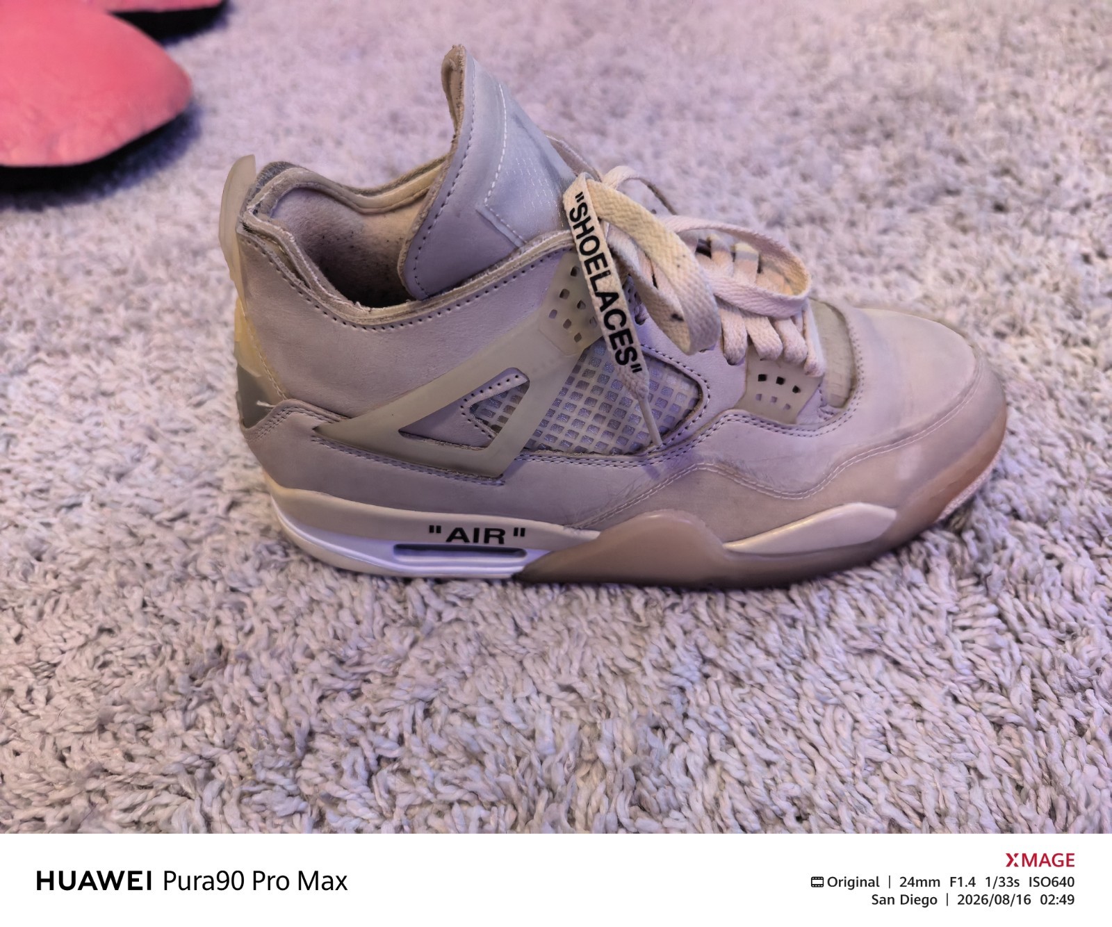 Jordan 4 Off White Sail Size 8M/9.5W