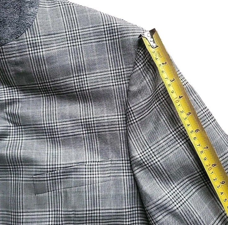 Hickey Freeman Blazer Mens 48 Gray Glen Check Plaid Lightweight Sport Jacket USA