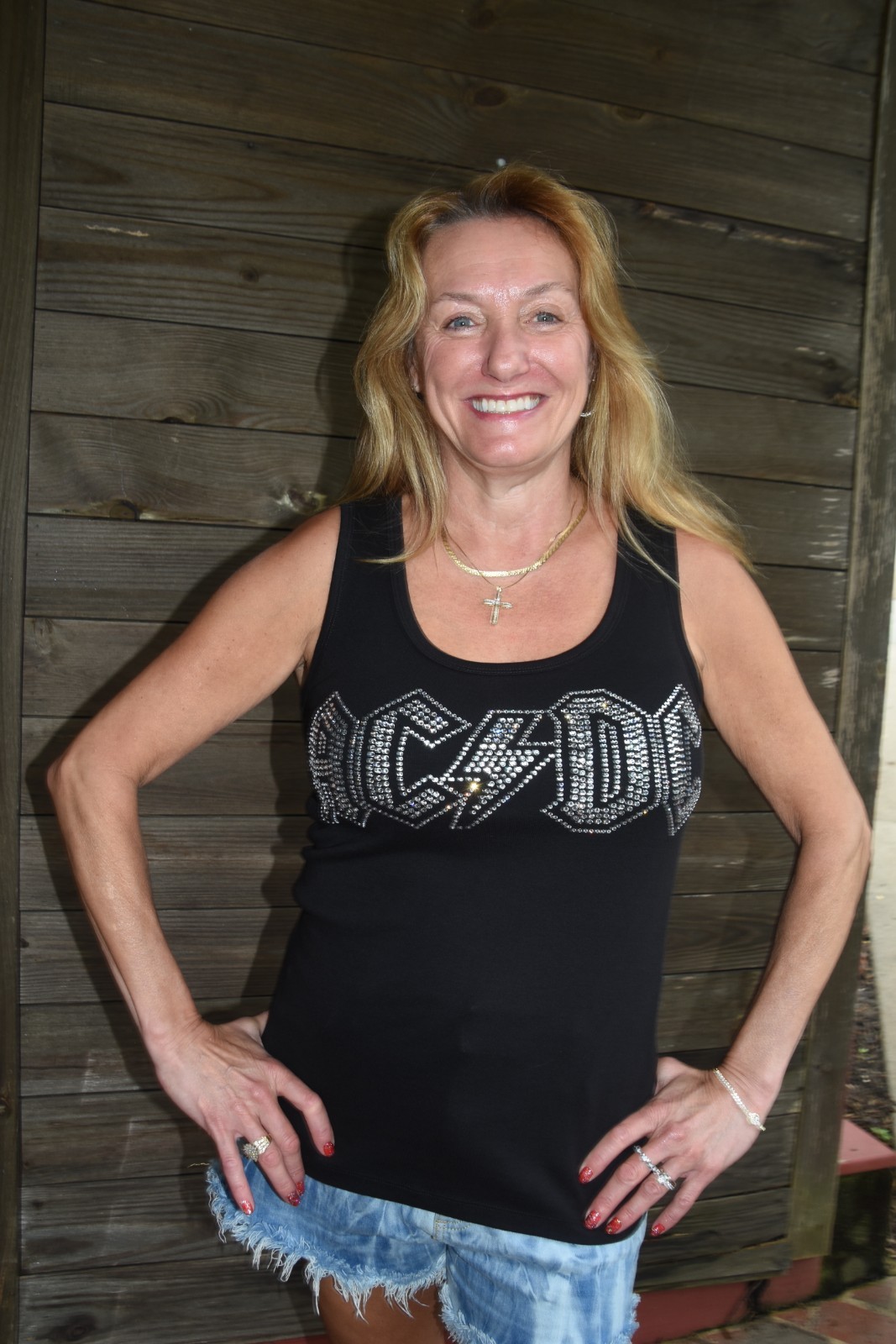 AC/DC rhinestone bling shirt or tank XS S M L XL XXL 1X 2X 3X 4X 5X clear