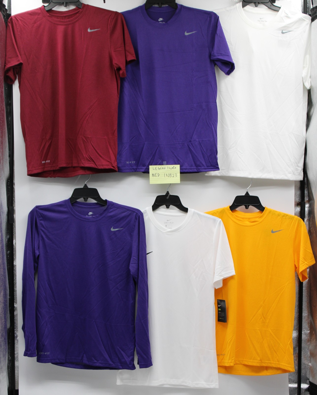 Nike Dri Fit LEGEND LONG & SHORT SLEEVE Multicolor NWT MENS MEDIUM Lot Of 6