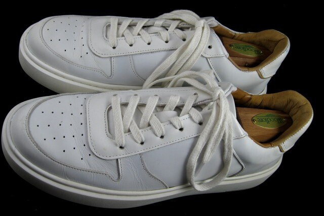 Allen Edmonds “OWEN” Leather Lace Sneakers 10 D White LIGHTLY WORN (546N)