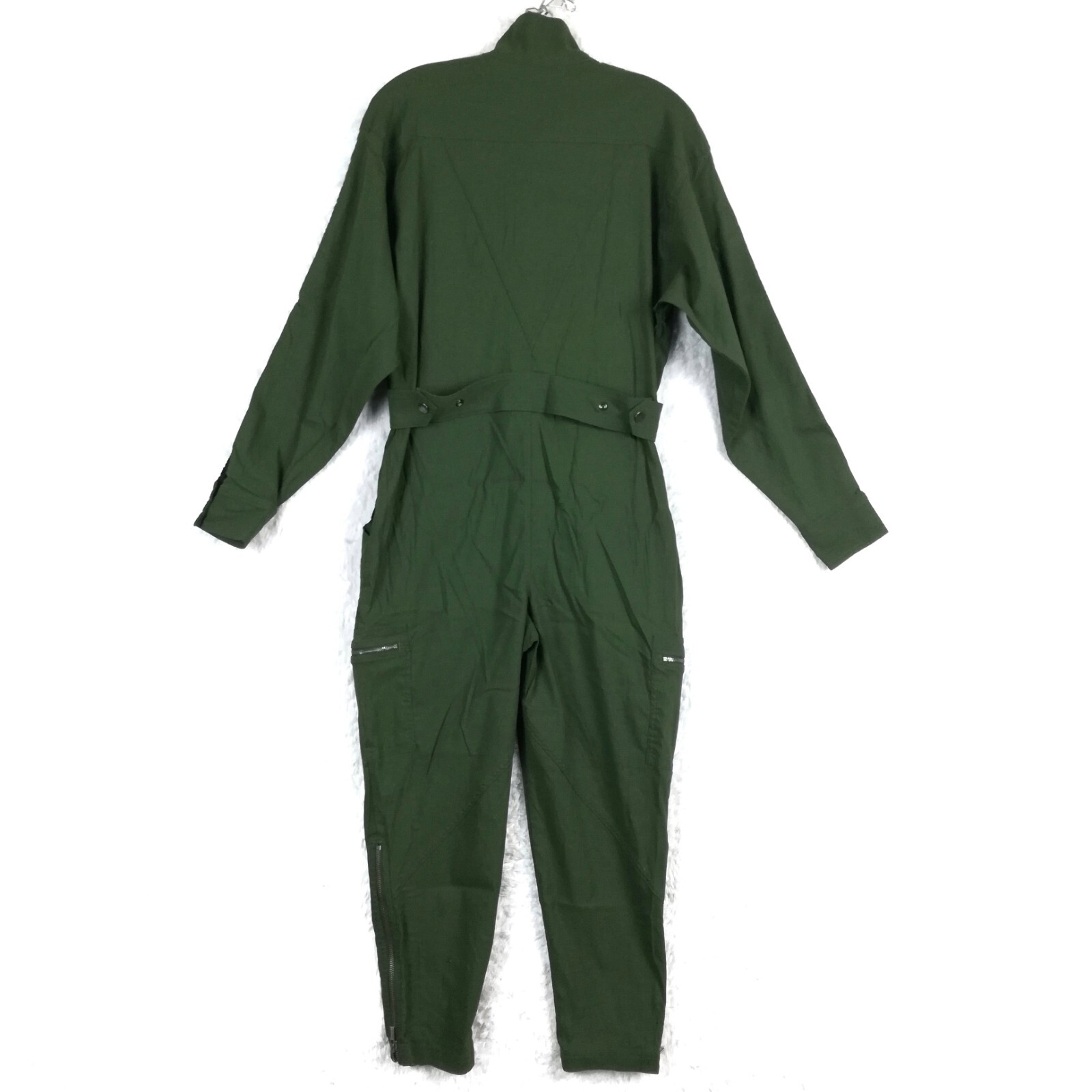 Athleta Womens Lenox Jumpsuit Tuscan Olive Casual Workwear Travel Zip 4