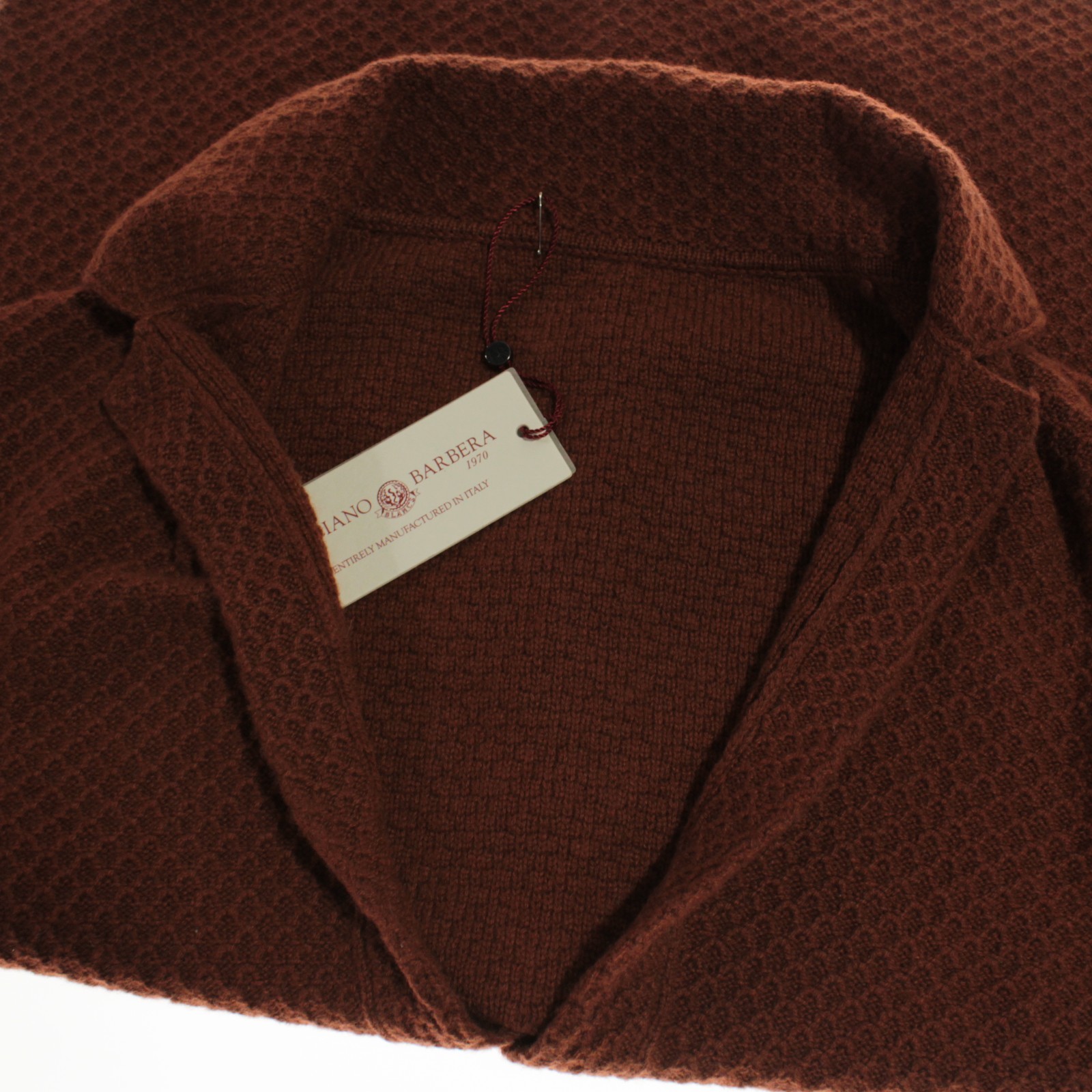 Luciano Barbera NWD Cardigan Sweater Jacket Size 50 (US M) in Brown