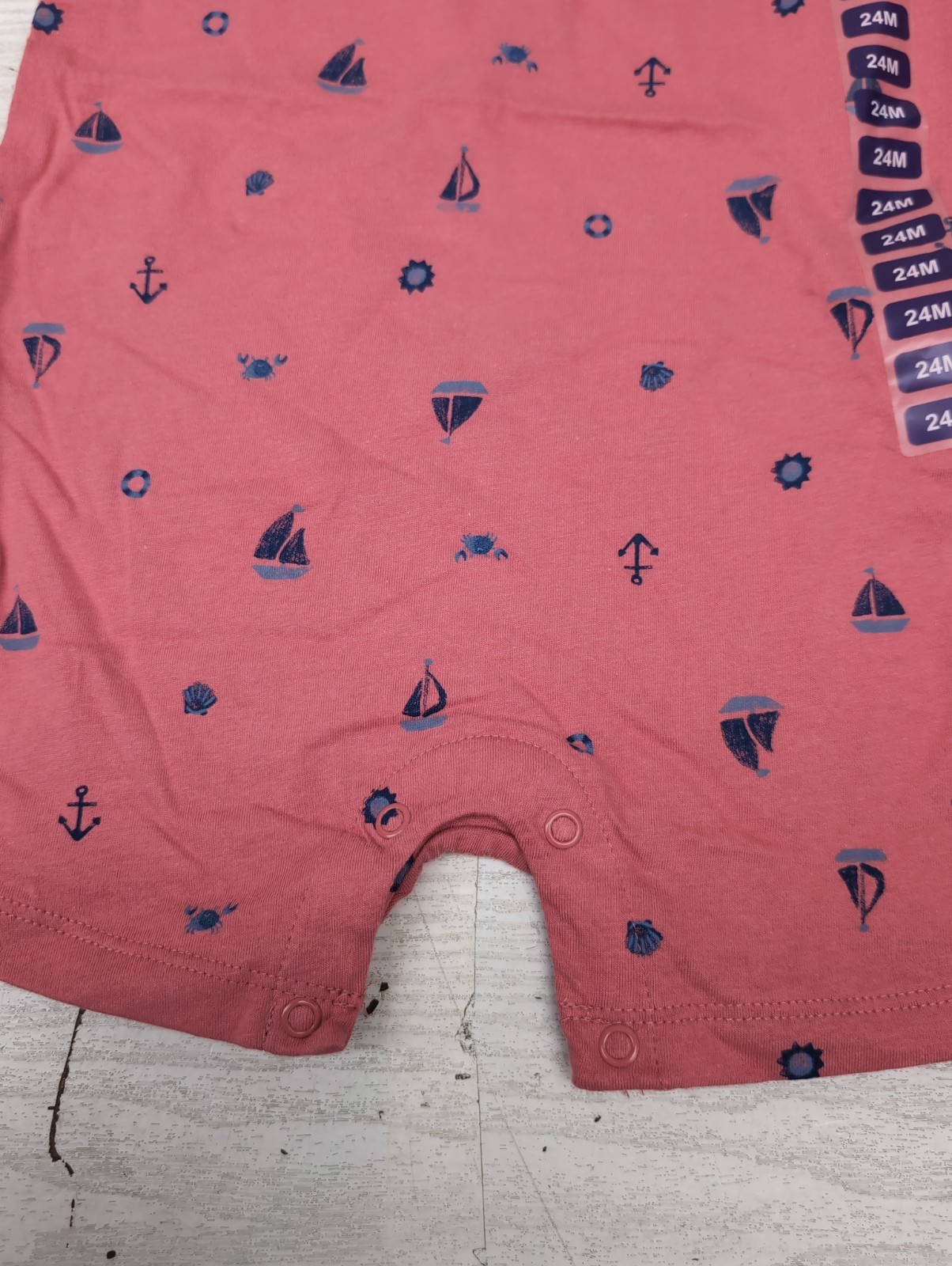 NWT Carter’s Baby Boy Red/Sailing Romper 24M BR0