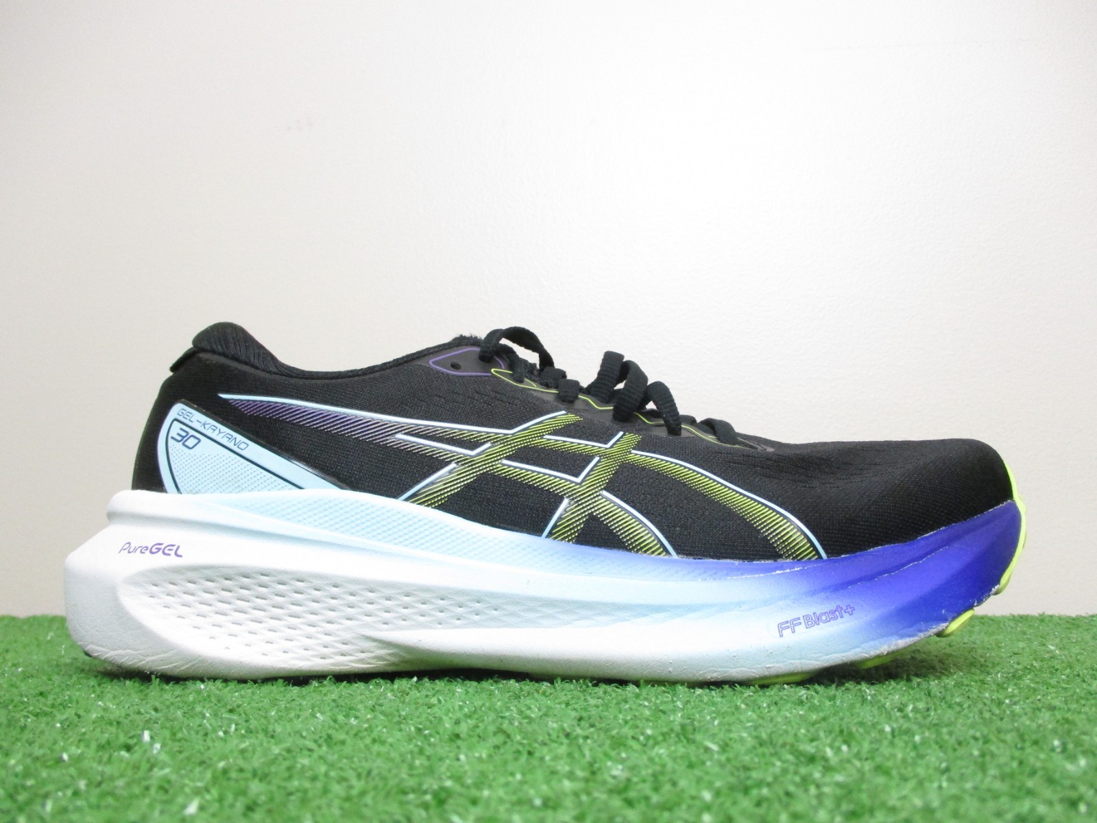 Asics Gel-Kayano 30 Shoes Womens 9 Medium B Black Glow Yellow Sneakers 1012B357