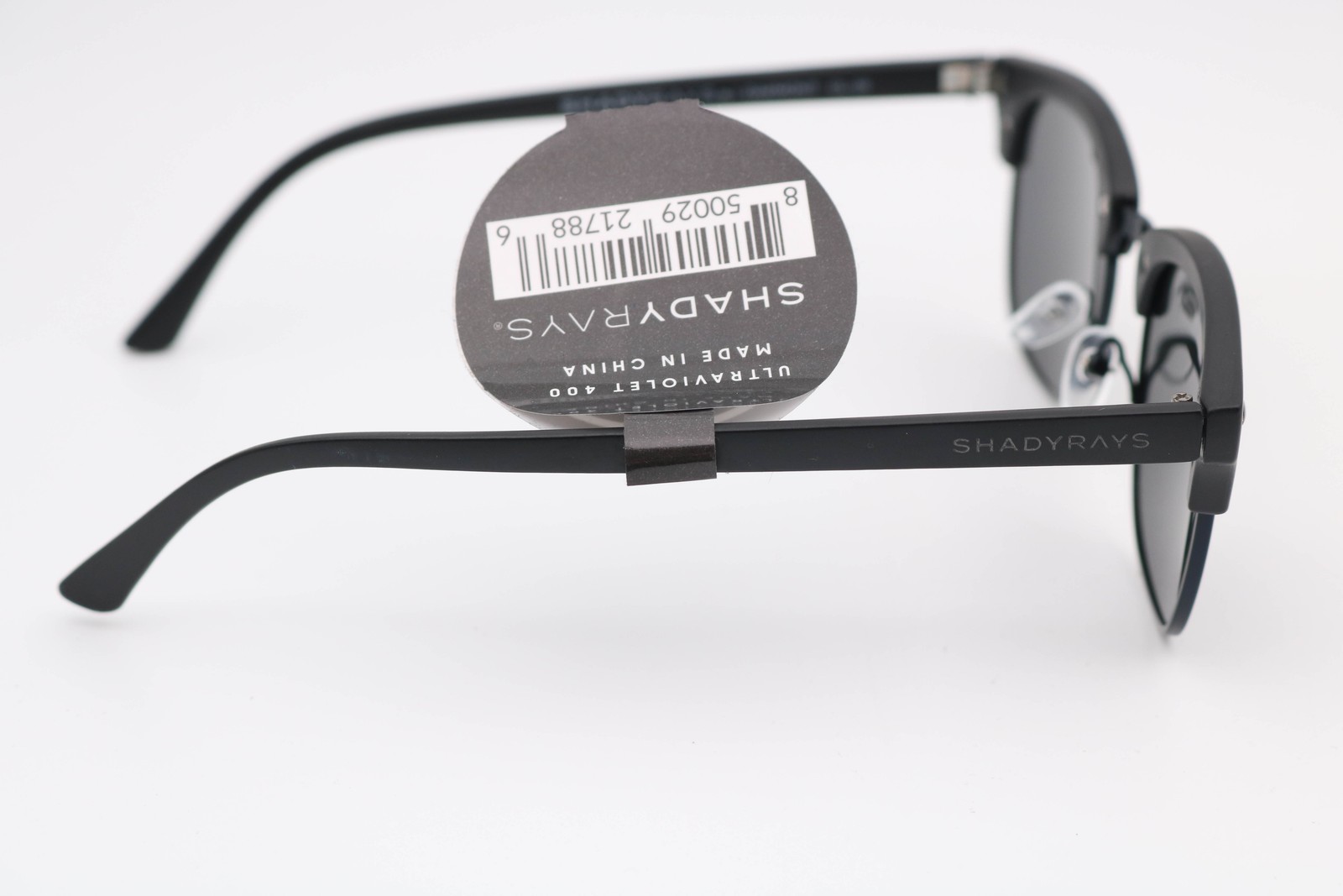 Shady Rays Oakmont Stealth Black/Black Round Scratches On Len Cl-36 Polarized Su