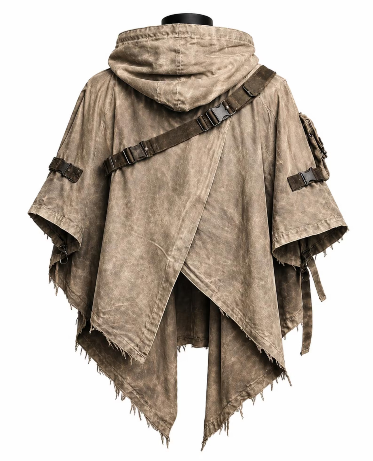 Men’s Hooded Tactical Poncho Cloak | Post Apocalyptic Ranger Cape