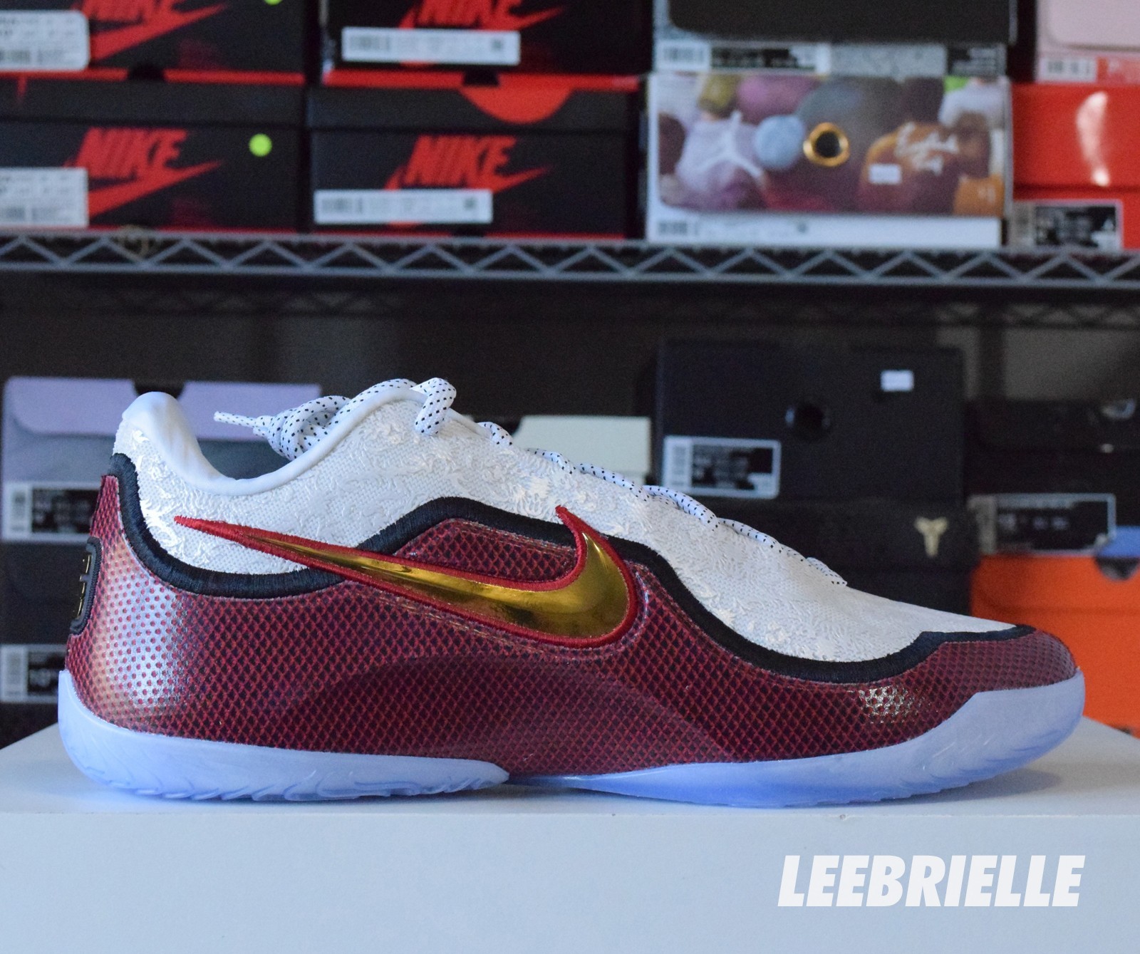 Size 15 – Nike LeBron 23 Grand Opening White Red Gold Black HJ5629-100
