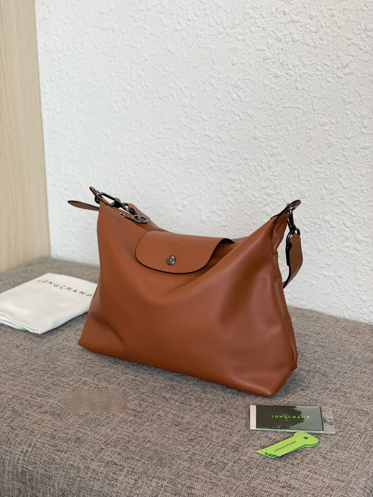 Longchamp Caramel-Colored Large Capacity Shoulder Tote Dust Bag Included No Box