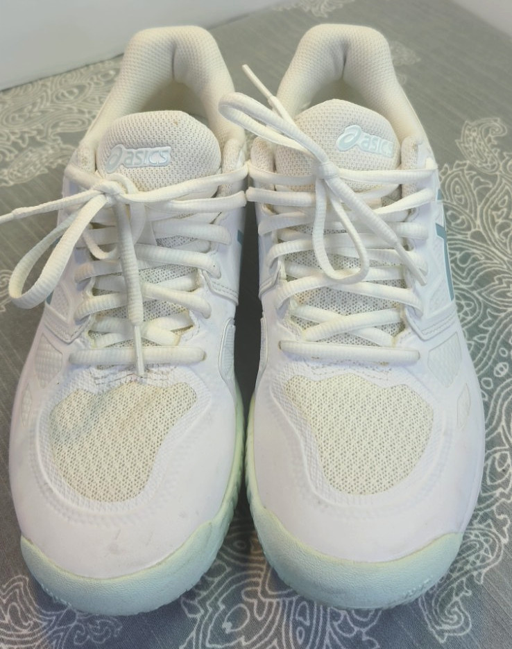 Asics Womens Gel Dedicate 6 1042A235 White Running Shoes Sneakers Size 6W