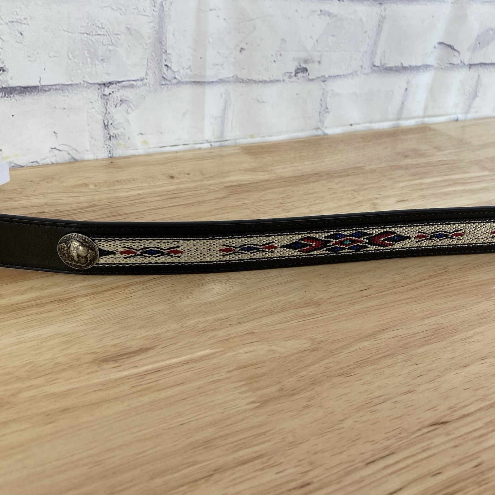 Wrangler Belt Women’s Size Large Leather Aztec Boho Western Genuine Leather NWT