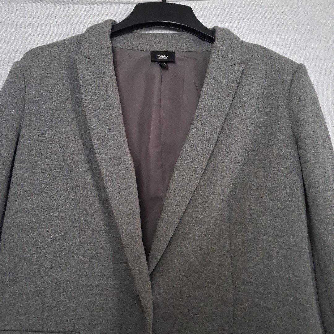 Mossimo Heather Gray Knit Blazer – Women’s XL Single Button Jacket