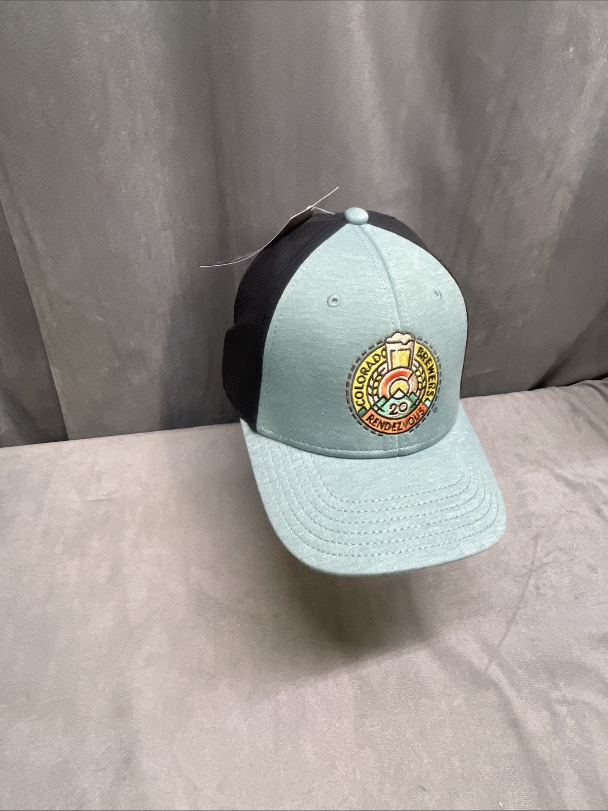 Colorado Brewers Rendezvous Logo Beer Hat Sea Foam Color Front New Cap
