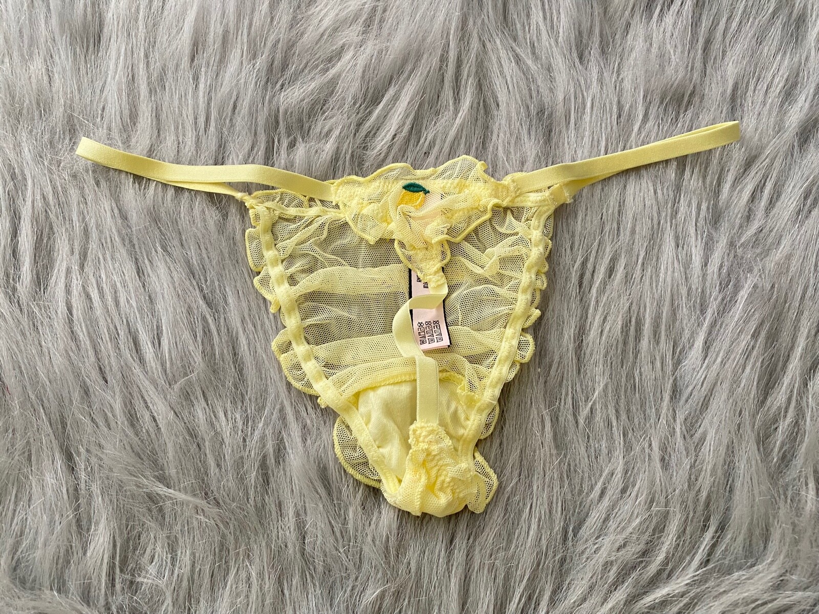 Victoria’s Secret Panties 3 Pack Mesh Ruffled V String Panty XS S M L XL 2XL