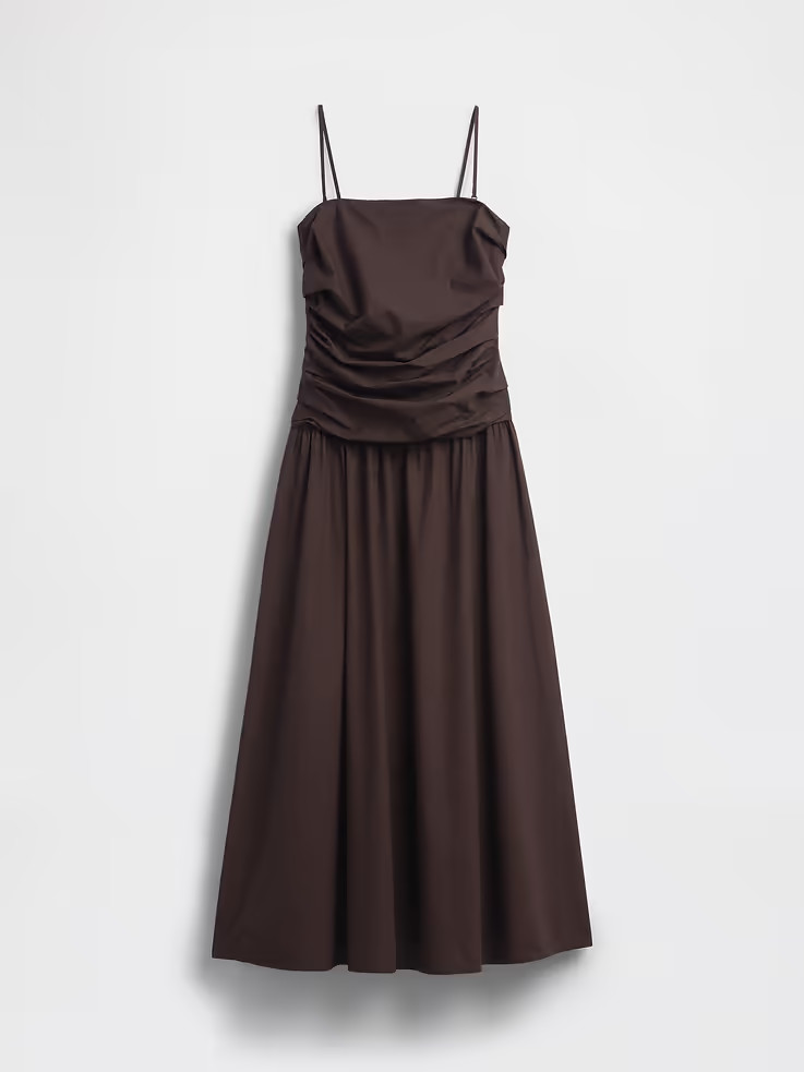 GAP – Sale – Poplin Drop-Waist Maxi Dress – NEW