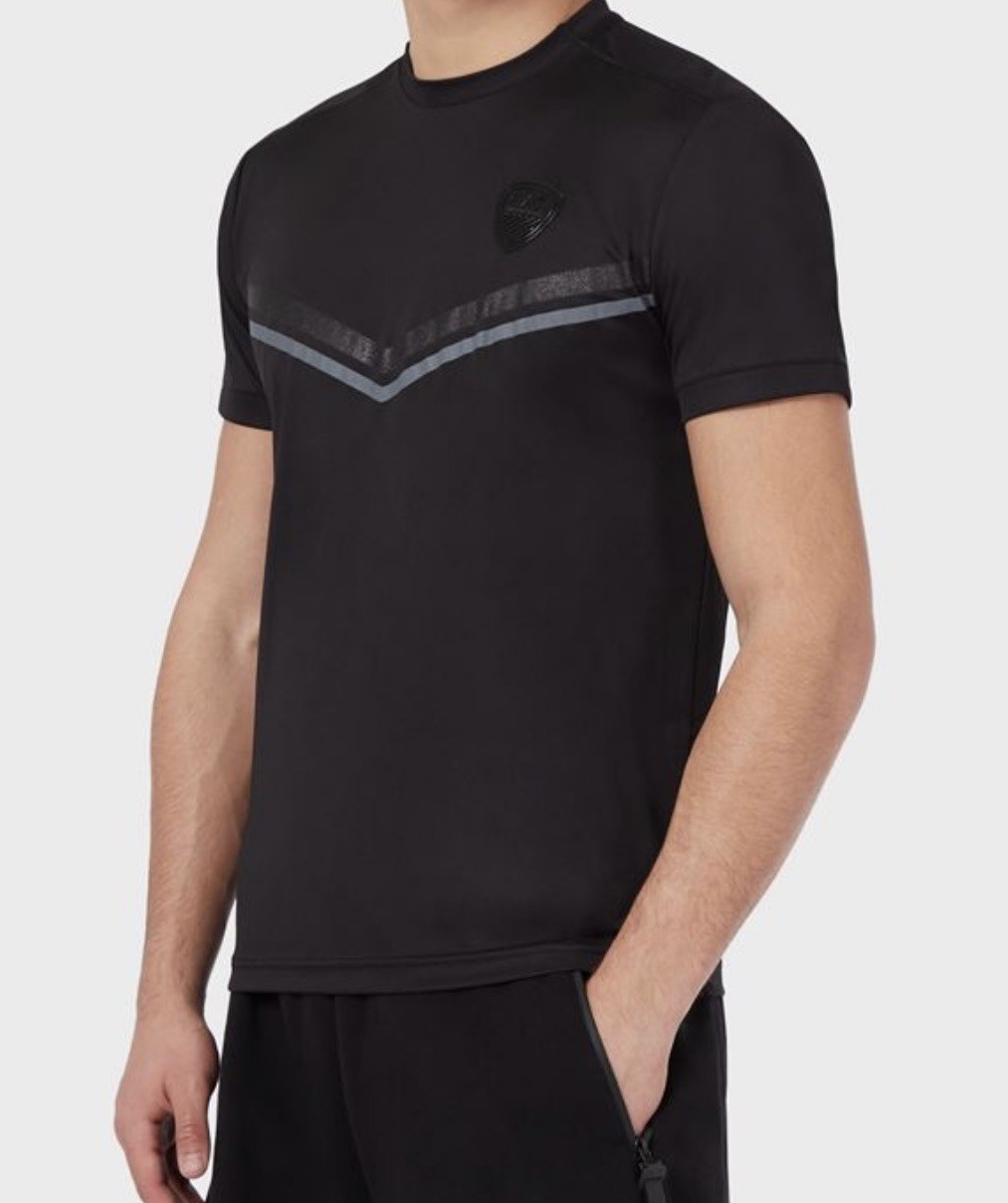 Emporio Armani EA7 Men’s Black Dynamic Athlete Jersey Tee T-Shirt XXXL