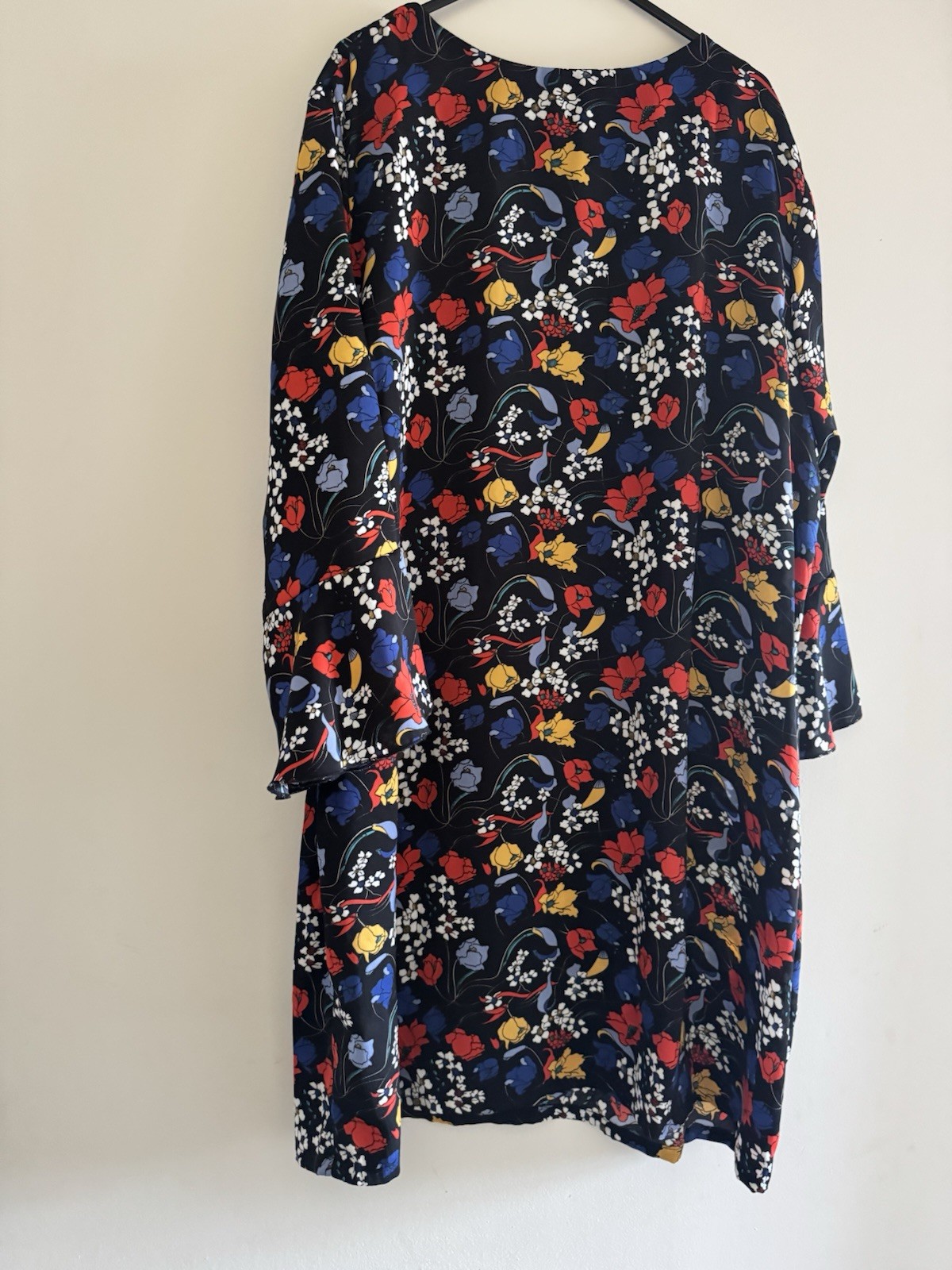 Women’s Yumi black floral summer shift dress Size 20 Great Condition