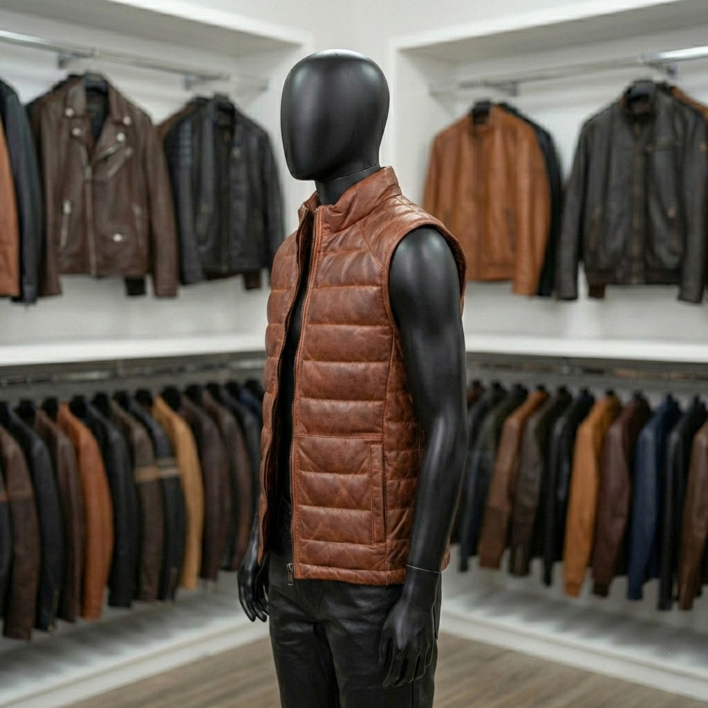 Brown Color Custom Made Padded Leather Ver for Men – All sizes Available