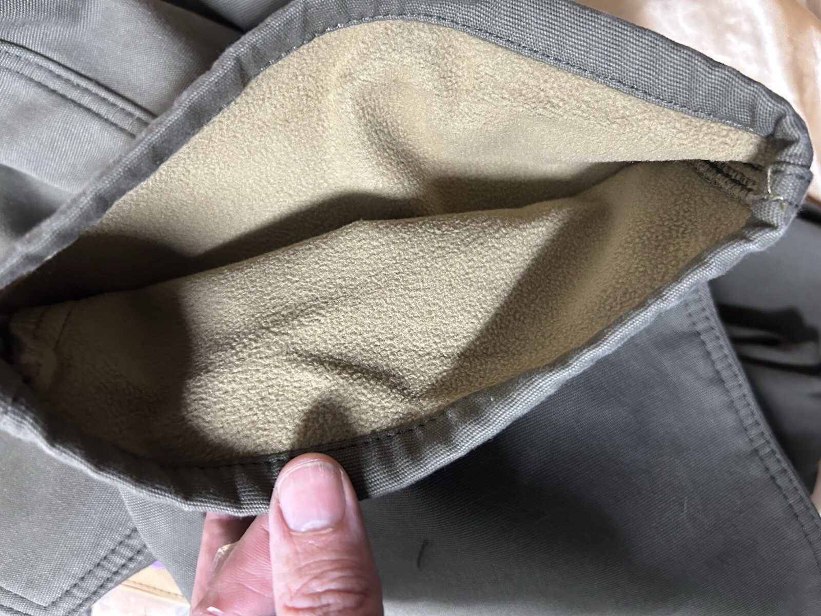 NEW! 40×30 Straight Fit Olive Fleece-Lined Stretch Canvas Pants Weatherproof