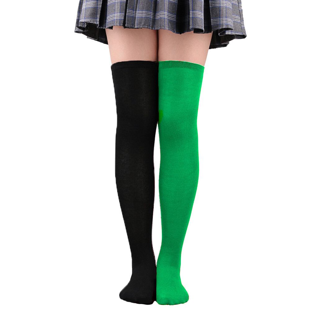 Soft Ladies Top Stay Up Extra Contrast Long Socks Thigh High Over the Knee Socks