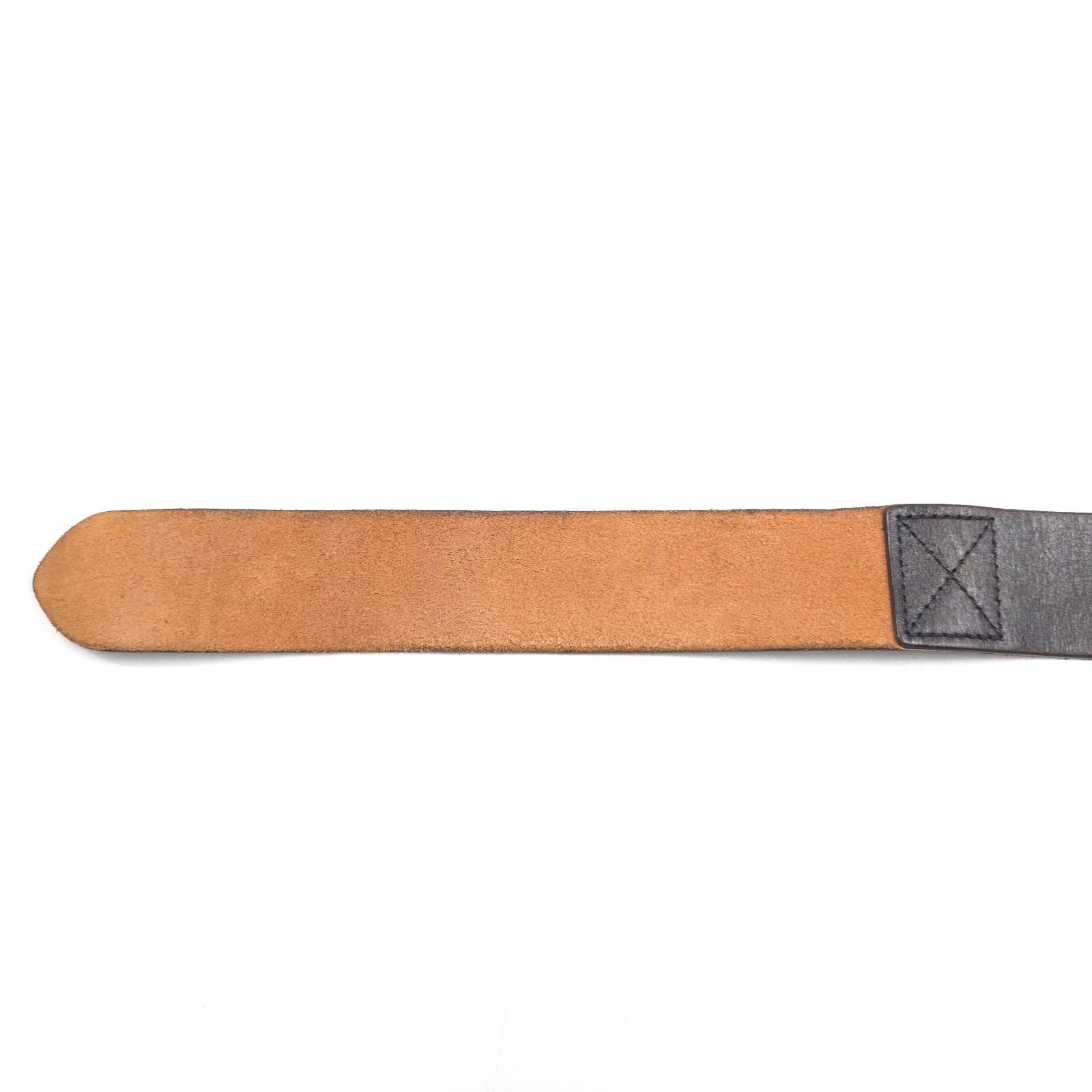 RRL Double RL Double O Ring Dark Brown Leather Belt Made in Italy Mens Size 32