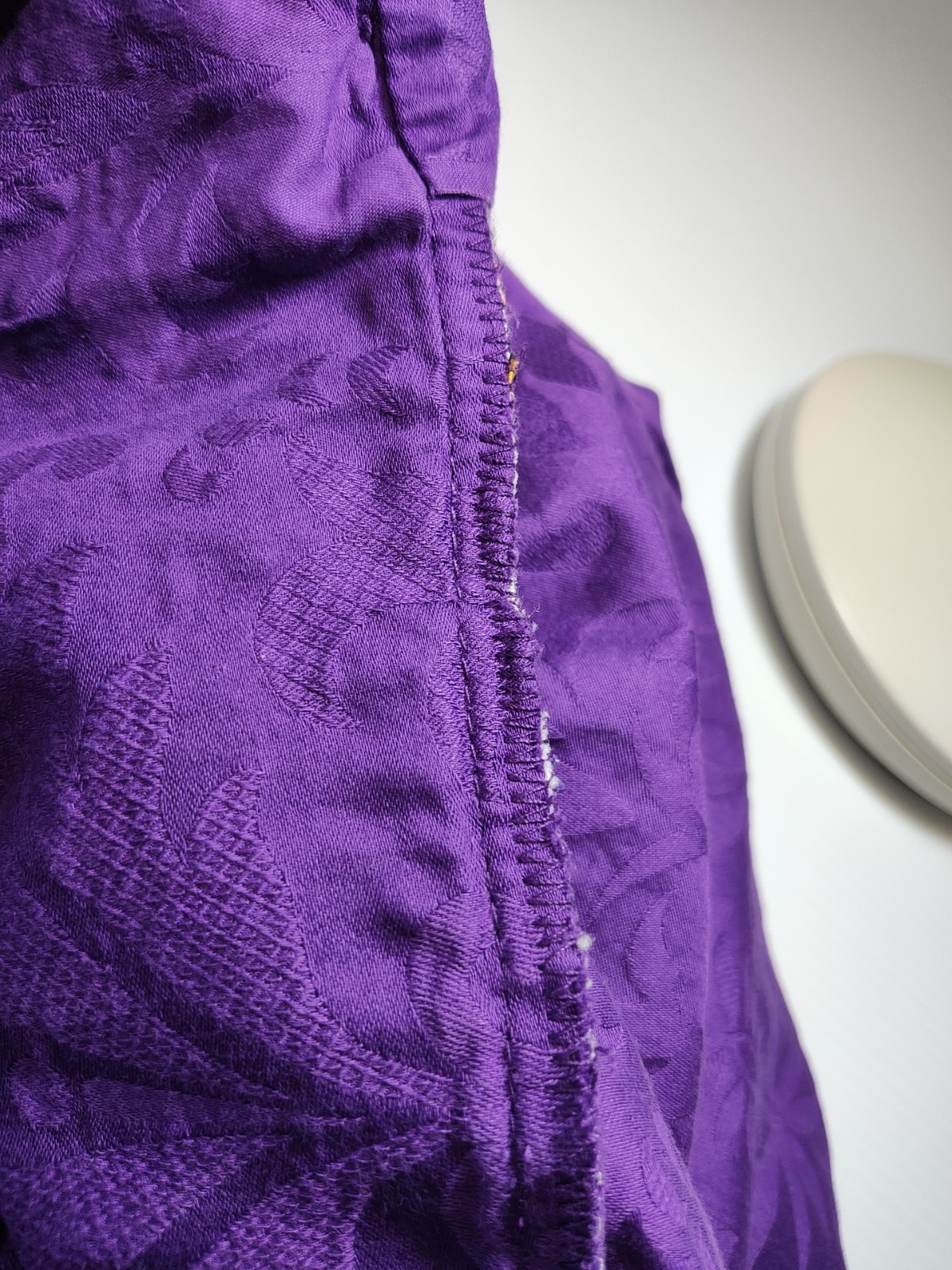 African Purple Womens Jacket – Size 1X – VTG Homemade, No Tags, Shoulder Pads