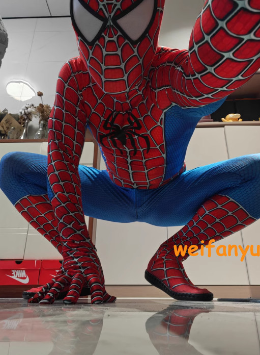 Classic Spider-Man Tobey Maguire Cosplay Costume Zentai Jumpsuit Bodysuit Suit