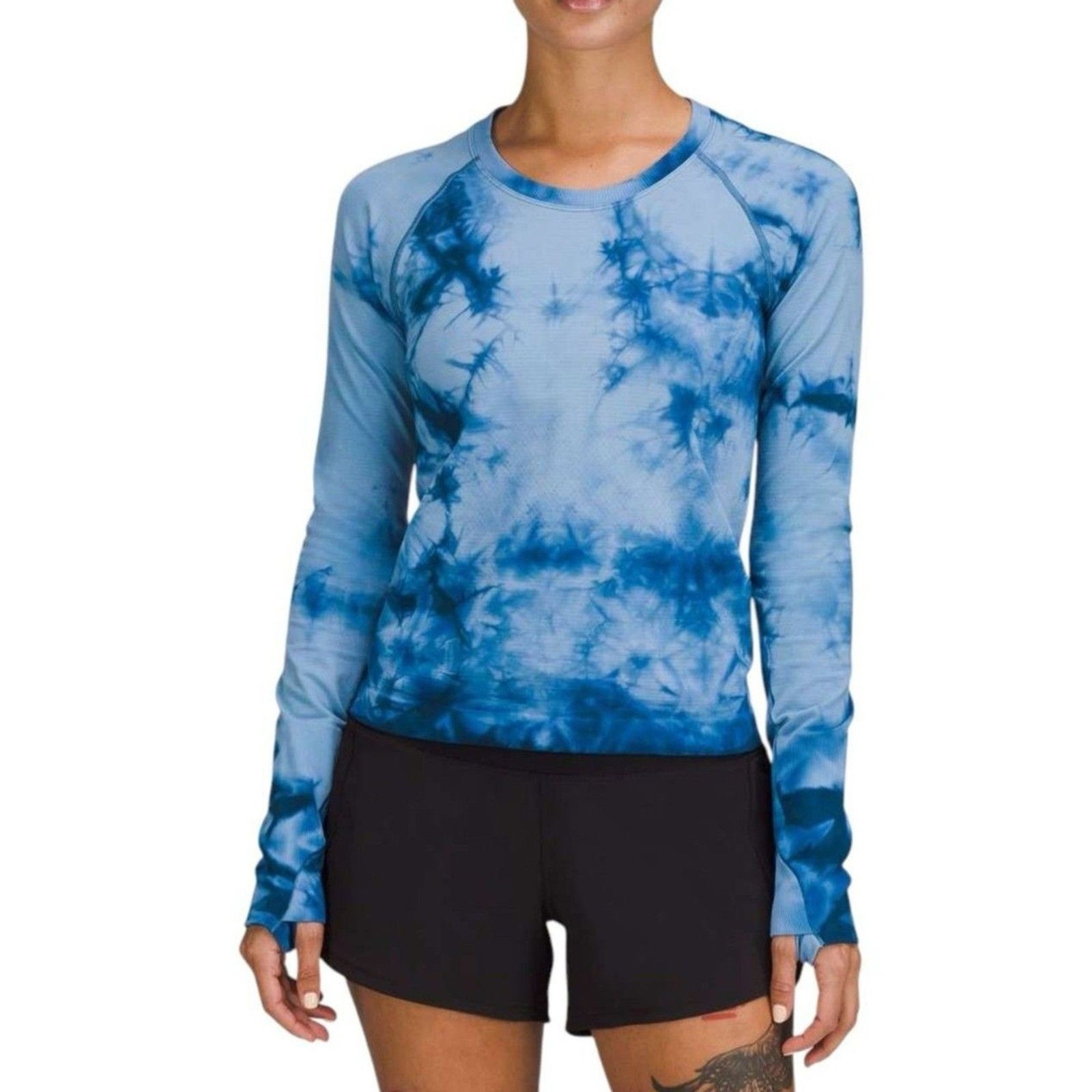 Swiftly Tech Long-Sleeve Shirt 2.0 Race Length | Marble Dye