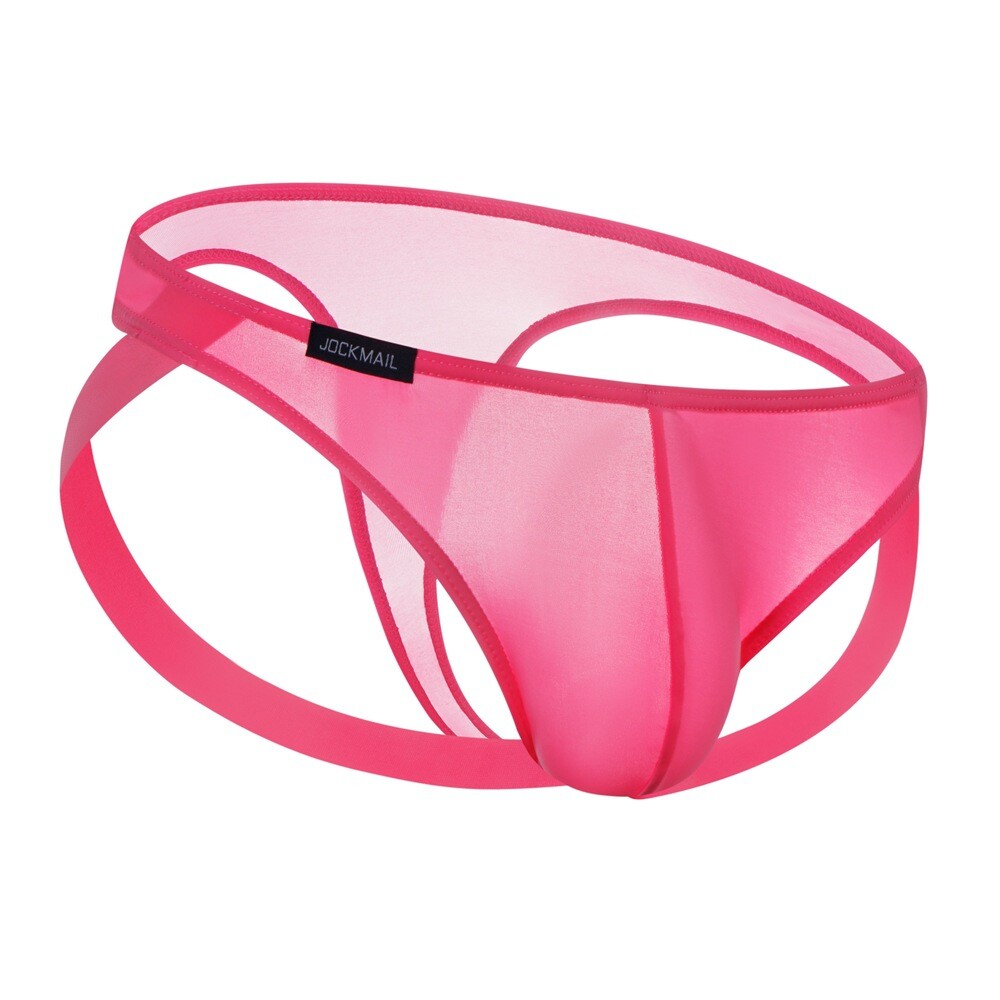Jockmail Mens Jock Strap Underwear Ice Silk Jockstrap Briefs Underpants Thong