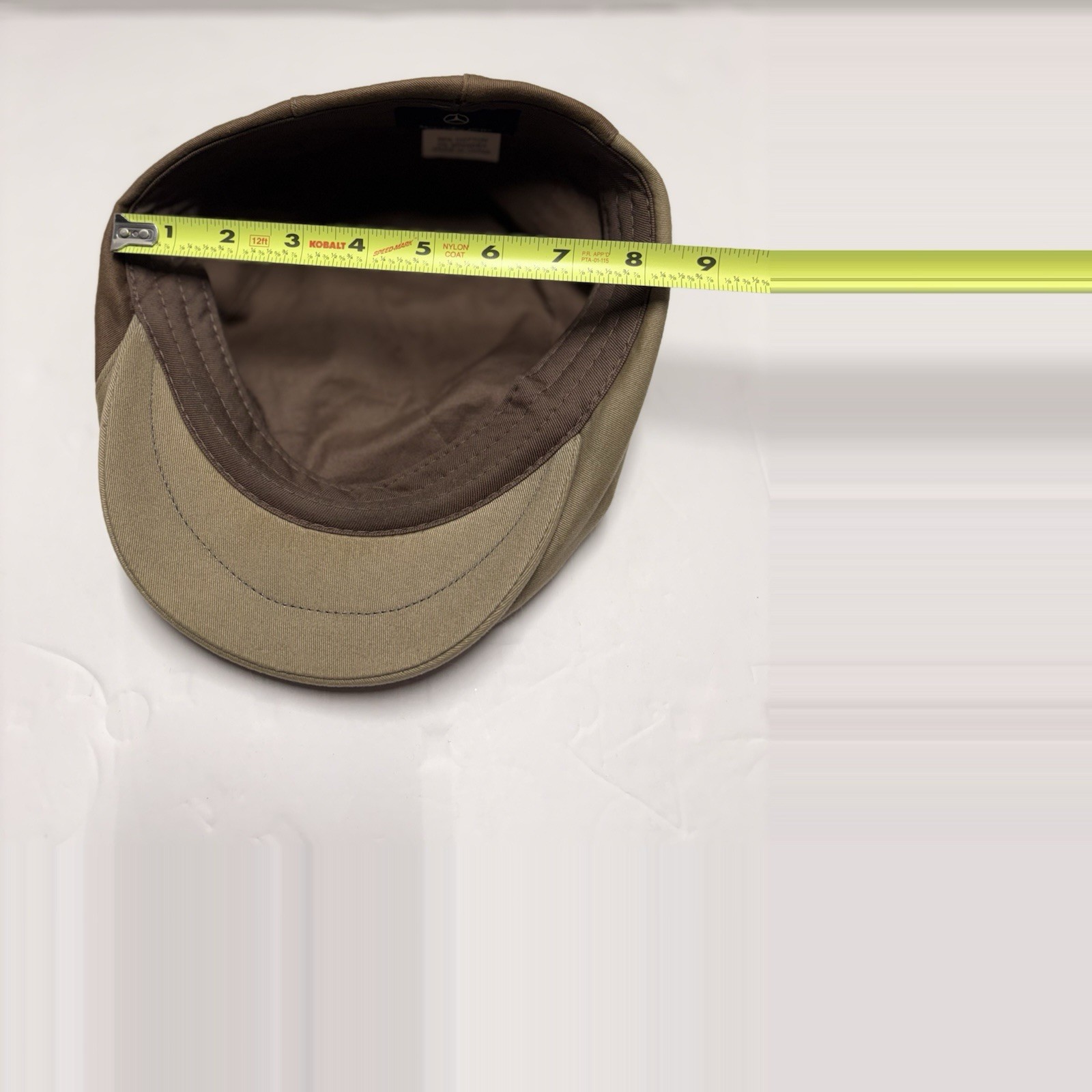 Mercedes-Benz Hat Cap Newsboy Tan Brown Cabbie Driver