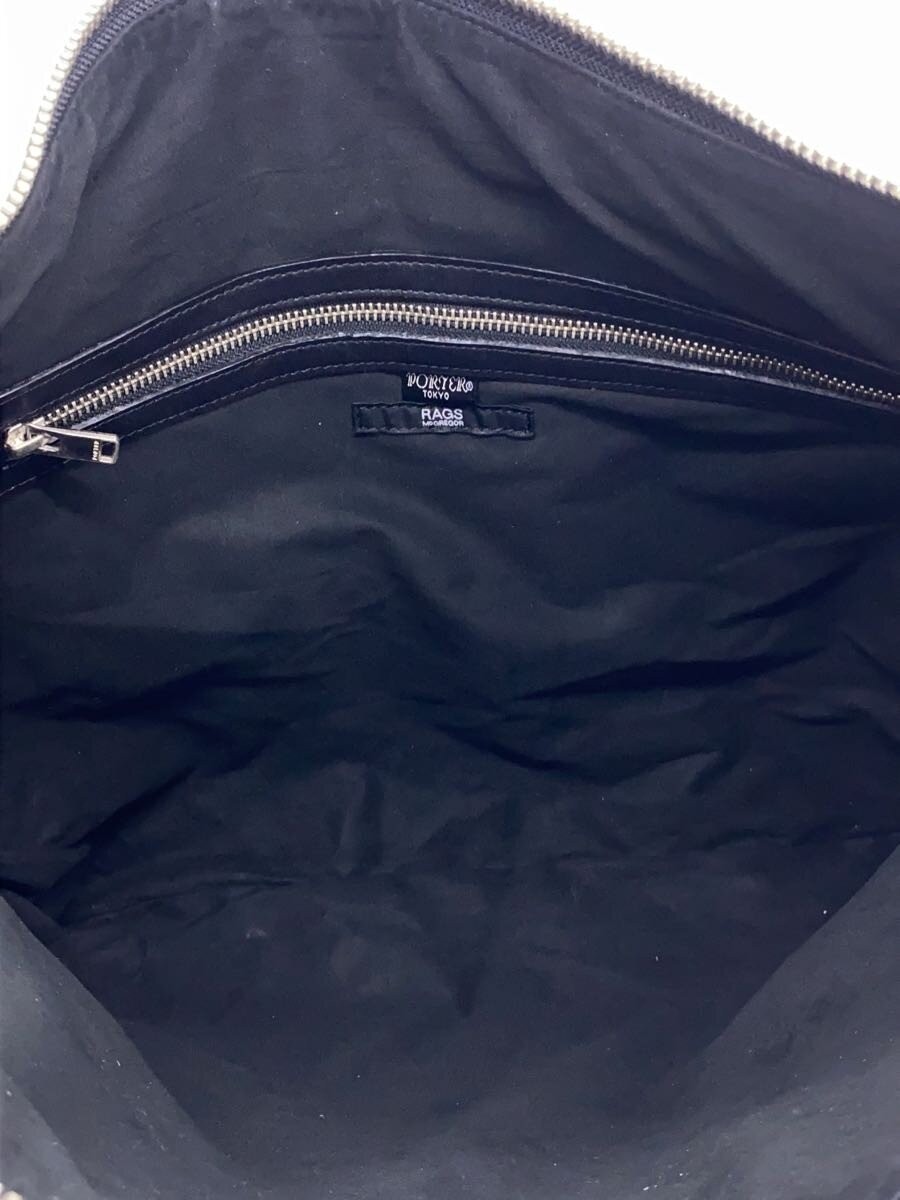 PORTER Shoulder Bag Leather BLK Solid