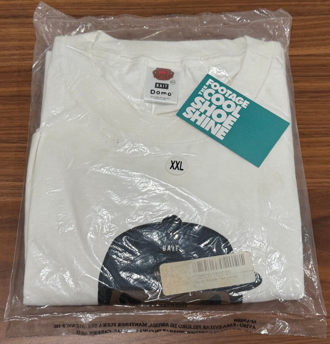 2013 BAIT SUPERIOR DOMO RAPPER HYPEBEAST BOX LOGO TEE SHIRT SUPREME WHITE XXL