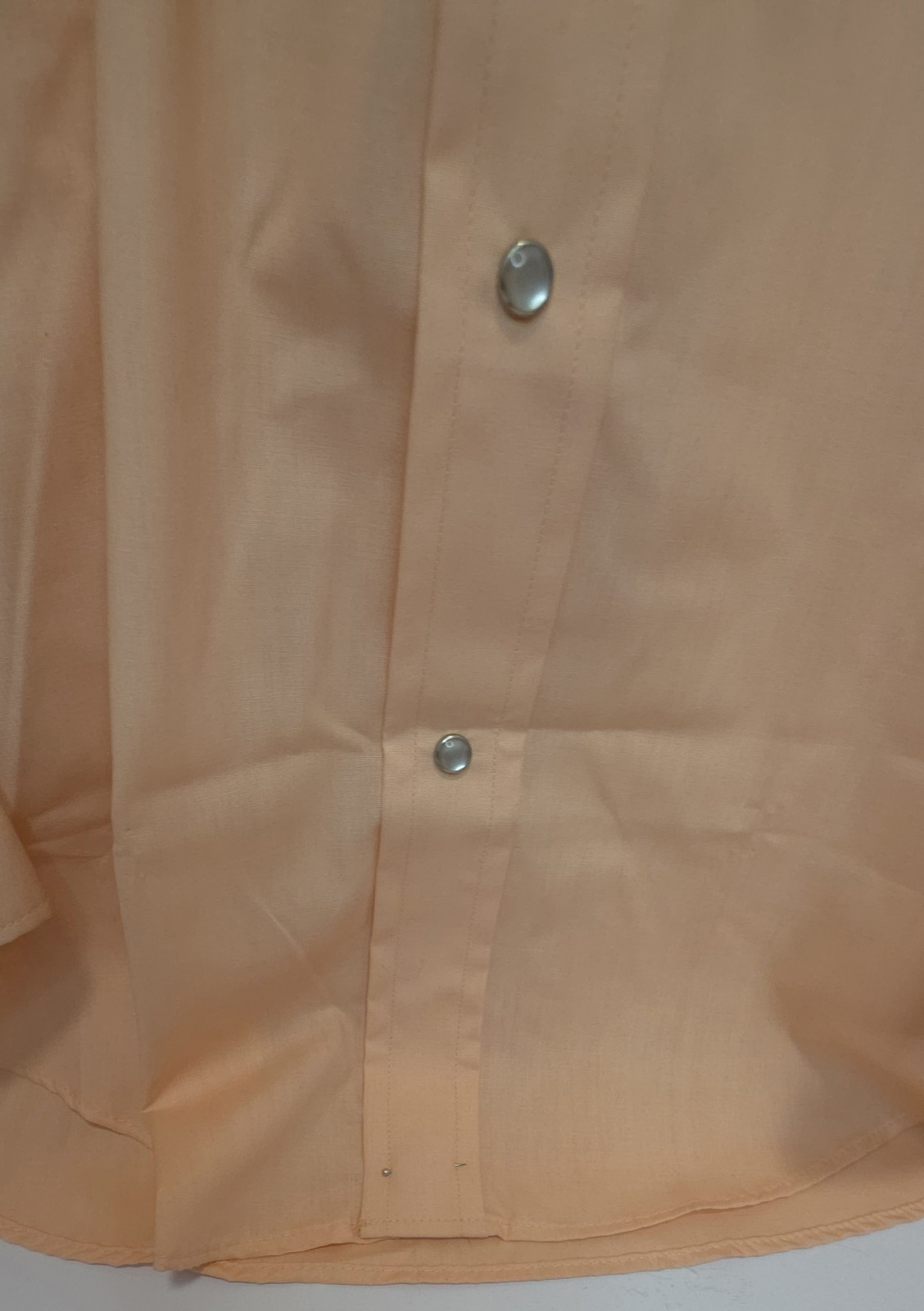 Vintage 90s NEW Mesquite Mens Peach Western Cowboy Snap Shirt 16-33 Made in USA