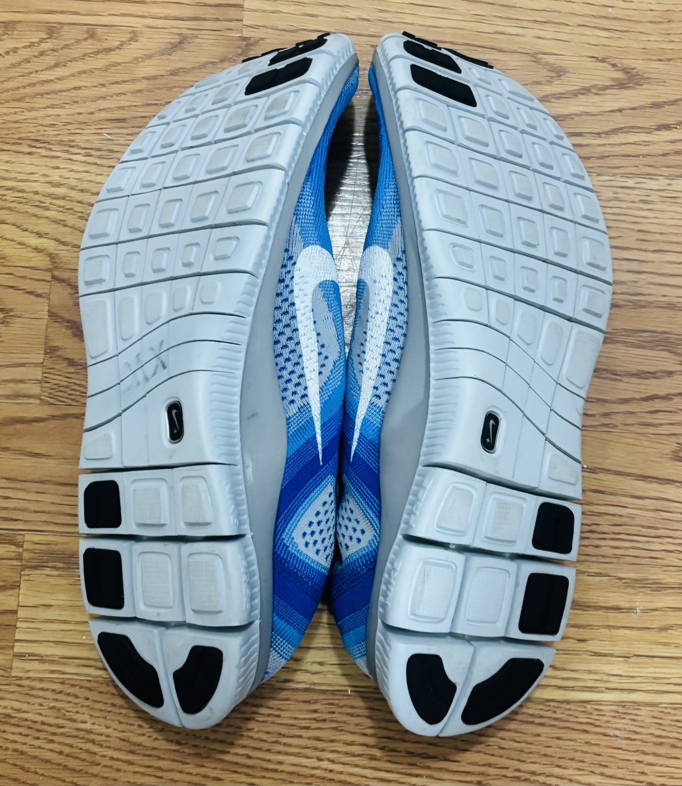 Nike Flyknit Free 5.0 Wolf Grey Game Royal Blue White Size US 15 615805-414 2013