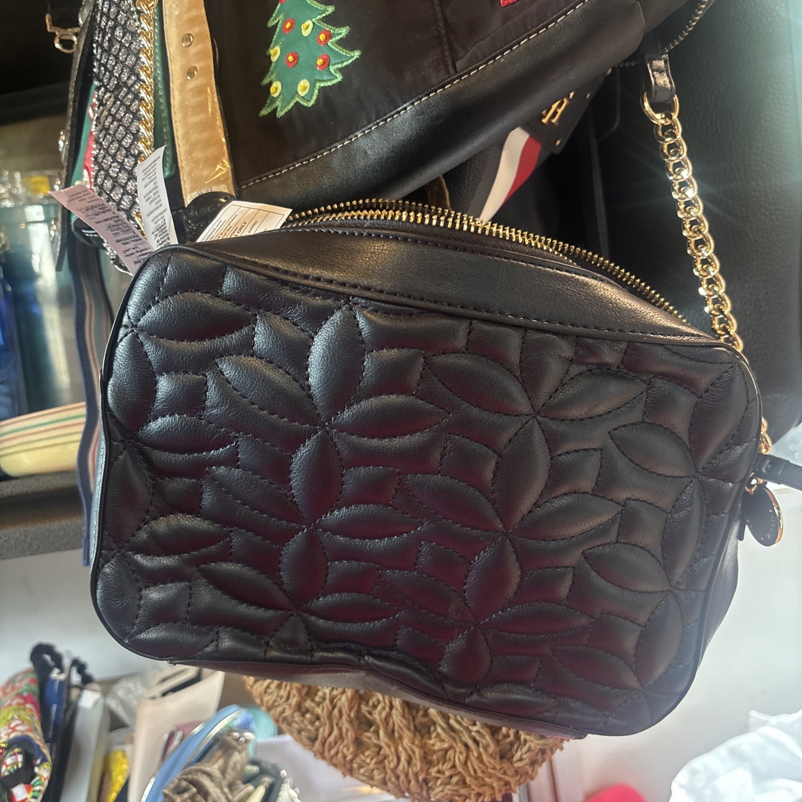 Draper James Pink Quilted Zip Crossbody Bag Size: 10”x7”x3”