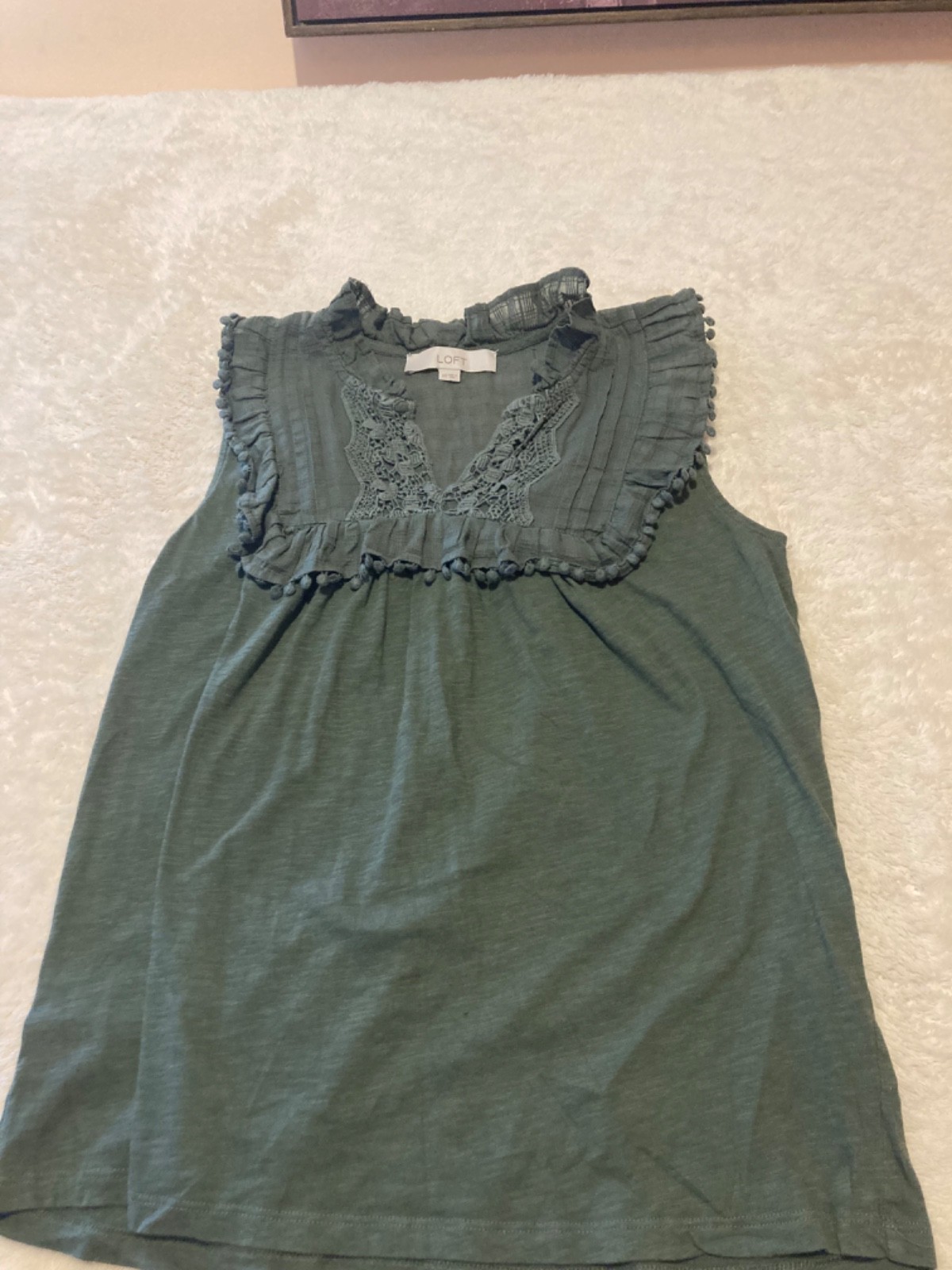 loft tank boho green lace womans xsmall boho festival