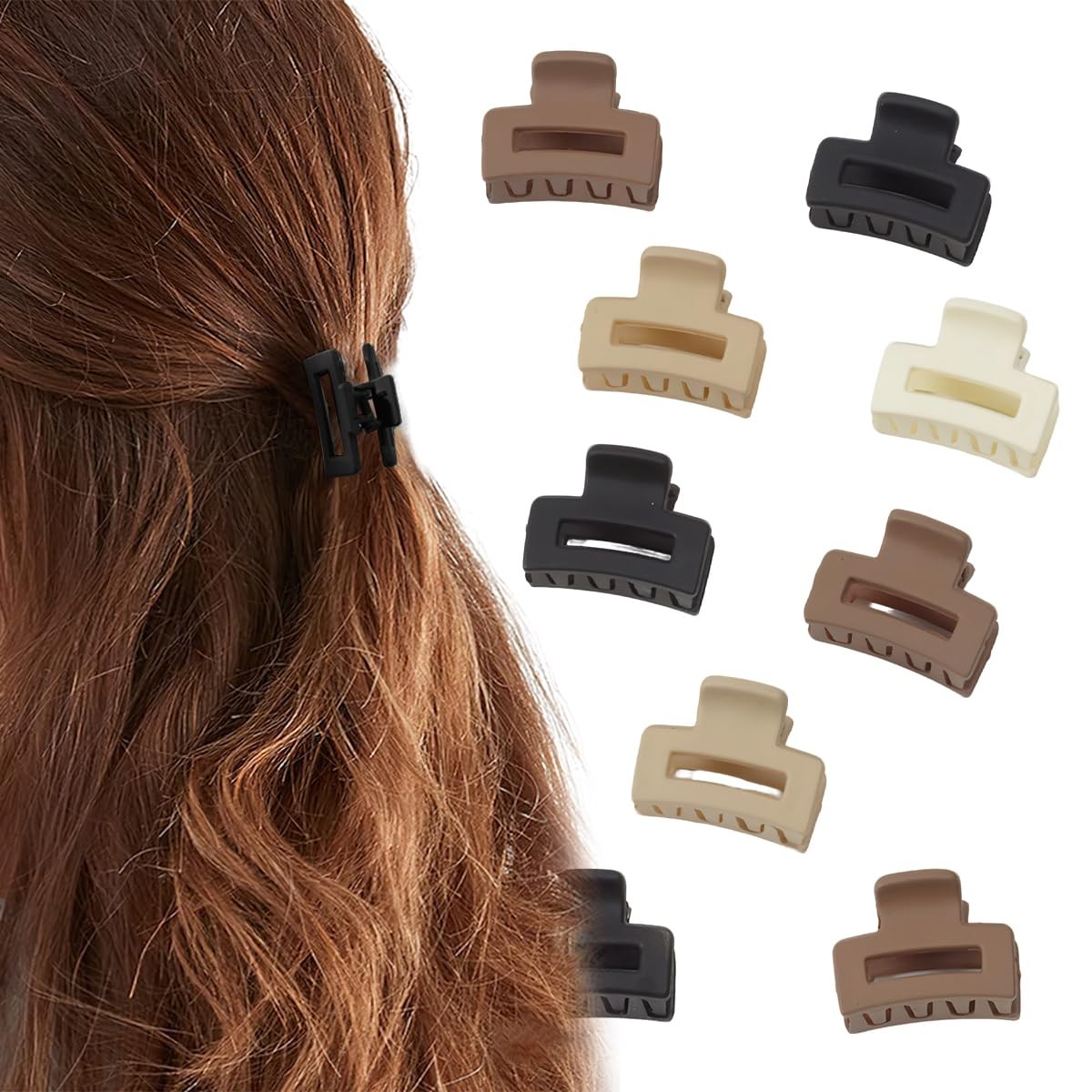 10Pcs Cute Mini Hairpin Candy Color Clips 1 Count (Pack of 10), Multicolor