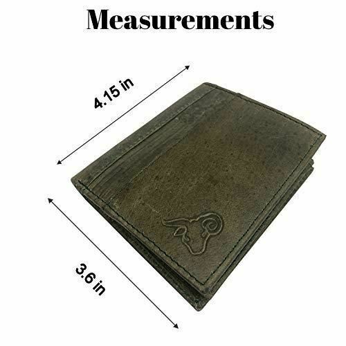 Men’s RFID Blocking Genuine Leather Unique L Shape Bifold Wallet USA Series Wall