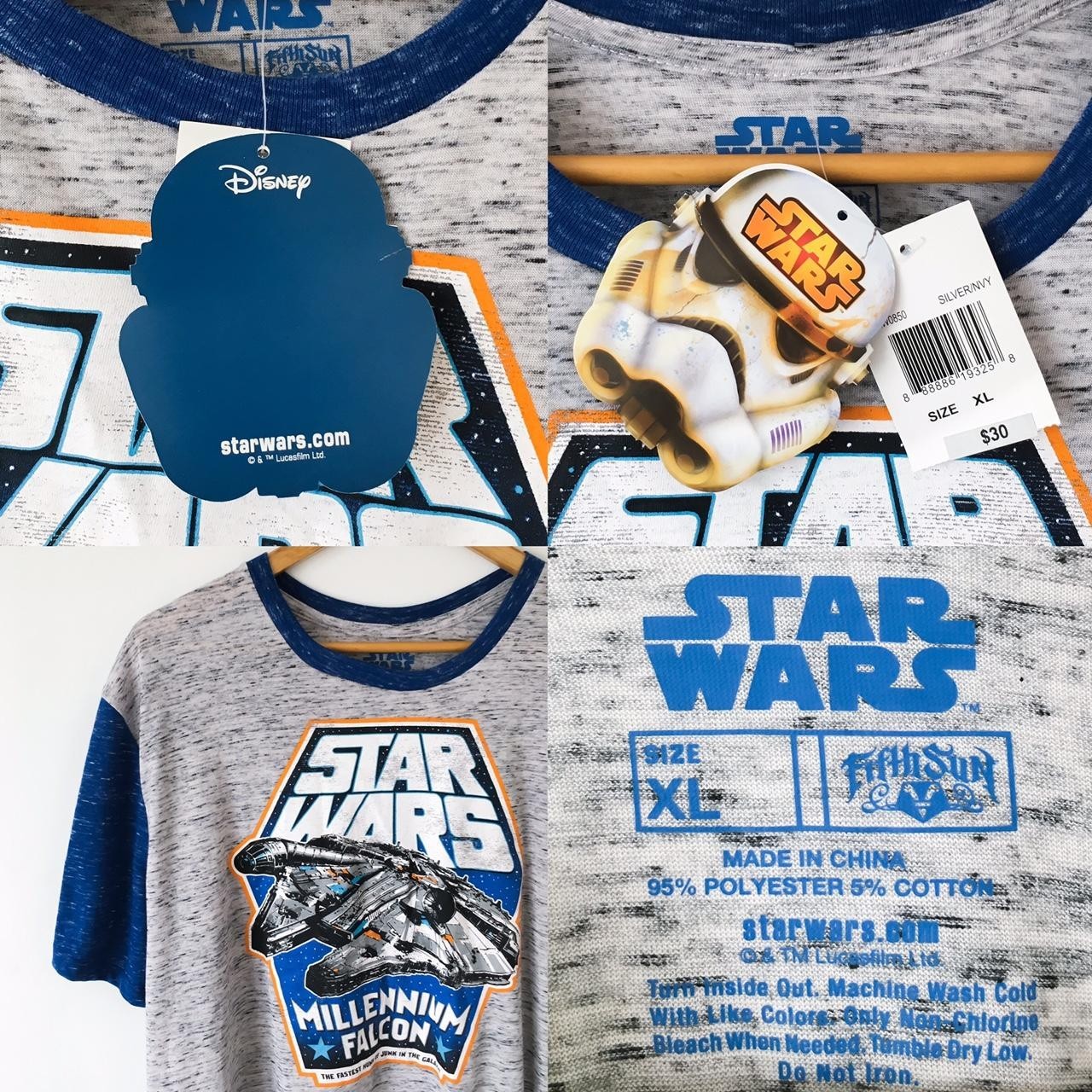NEW 2000s Star Wars Disney World Millennium Falcon XL T-Shirt