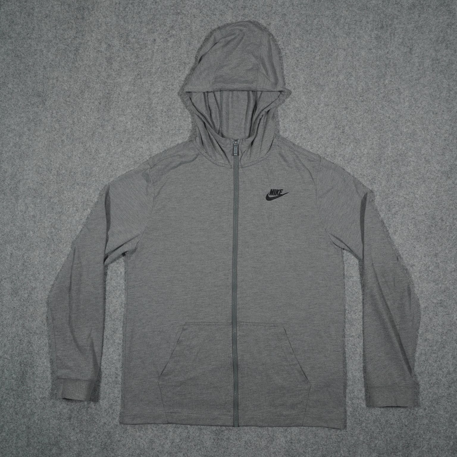 Nike Hoodie Women’s Grey XL Full Zip Activewear Polyester Rayon